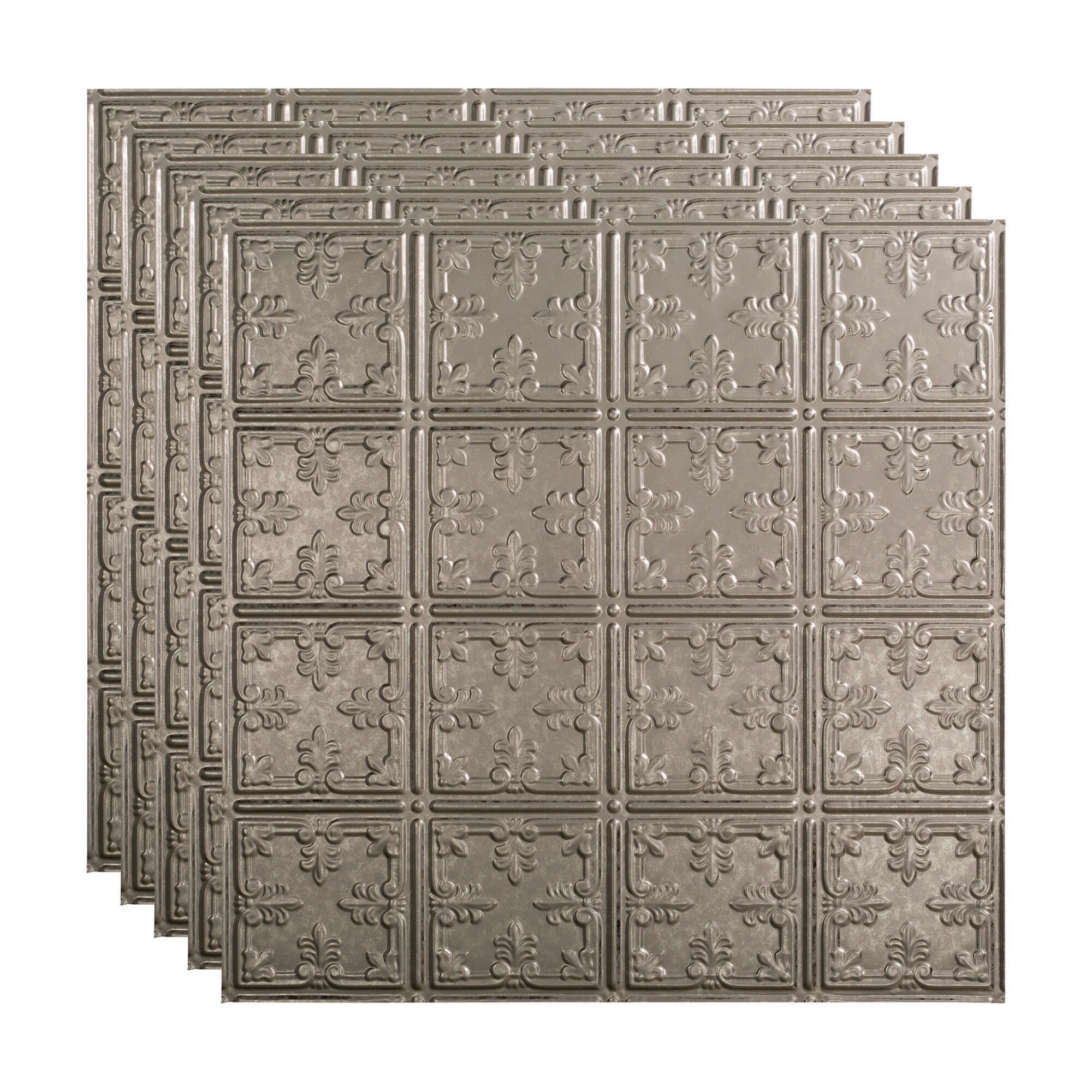 Fasade PL7330 2-ft x 2-ft Traditional 10 Galvanized Steel PVC Drop Ceiling Tile ( 5 -Pack, 20-Sq. Feet / Case )