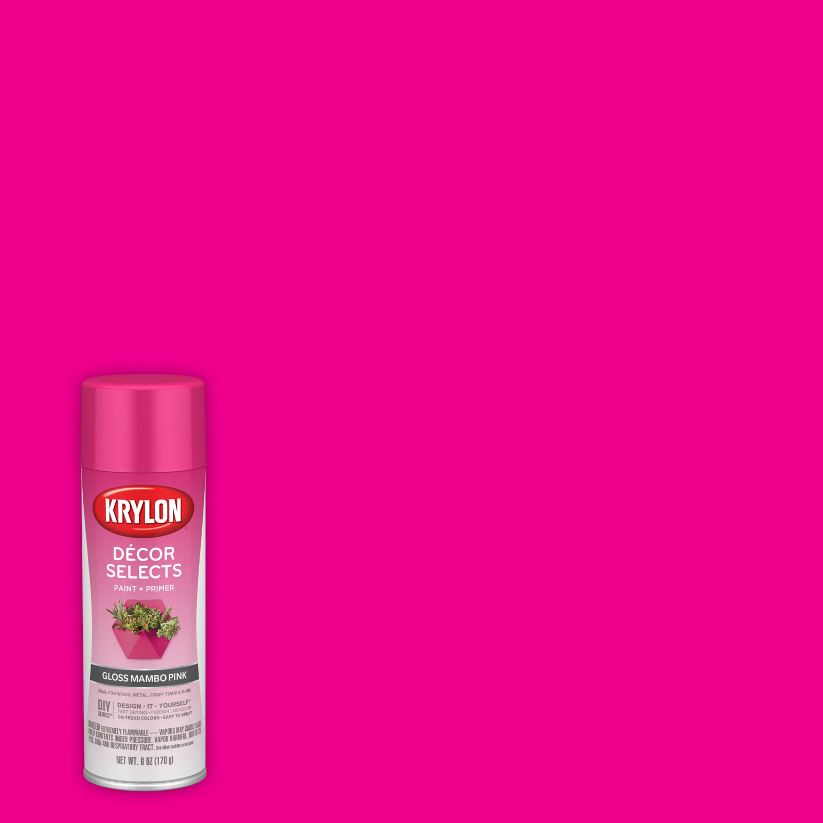 Krylon Décor Selects 6oz Gloss Mambo Pink 
