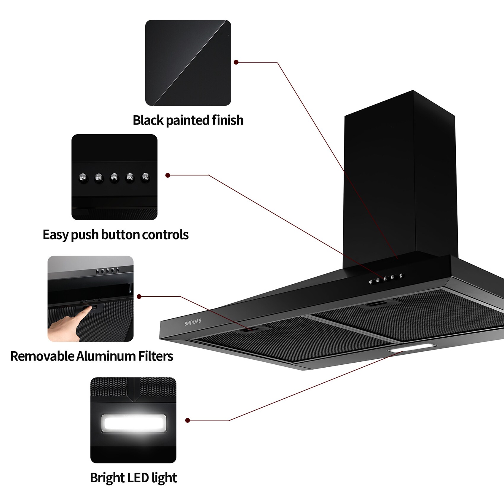 Kahomvis GEHT-DOQP-6VU Wall-Mounted-Range-Hoods - View #4