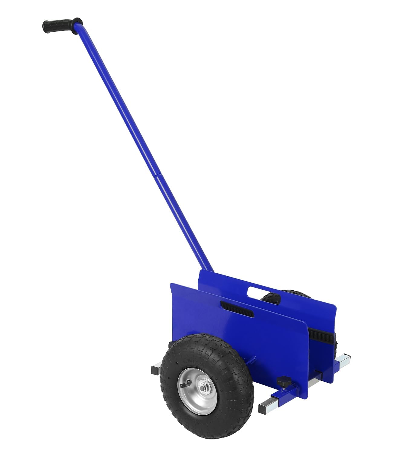 GarveeLife 660 lbs Heavy Duty Panel Dolly Cart Adjustable Steel Frame Extended Handle 10 Durable Rubber Wheels for Drywall Plywood Doors Warehouse Construction Material Handling Blue