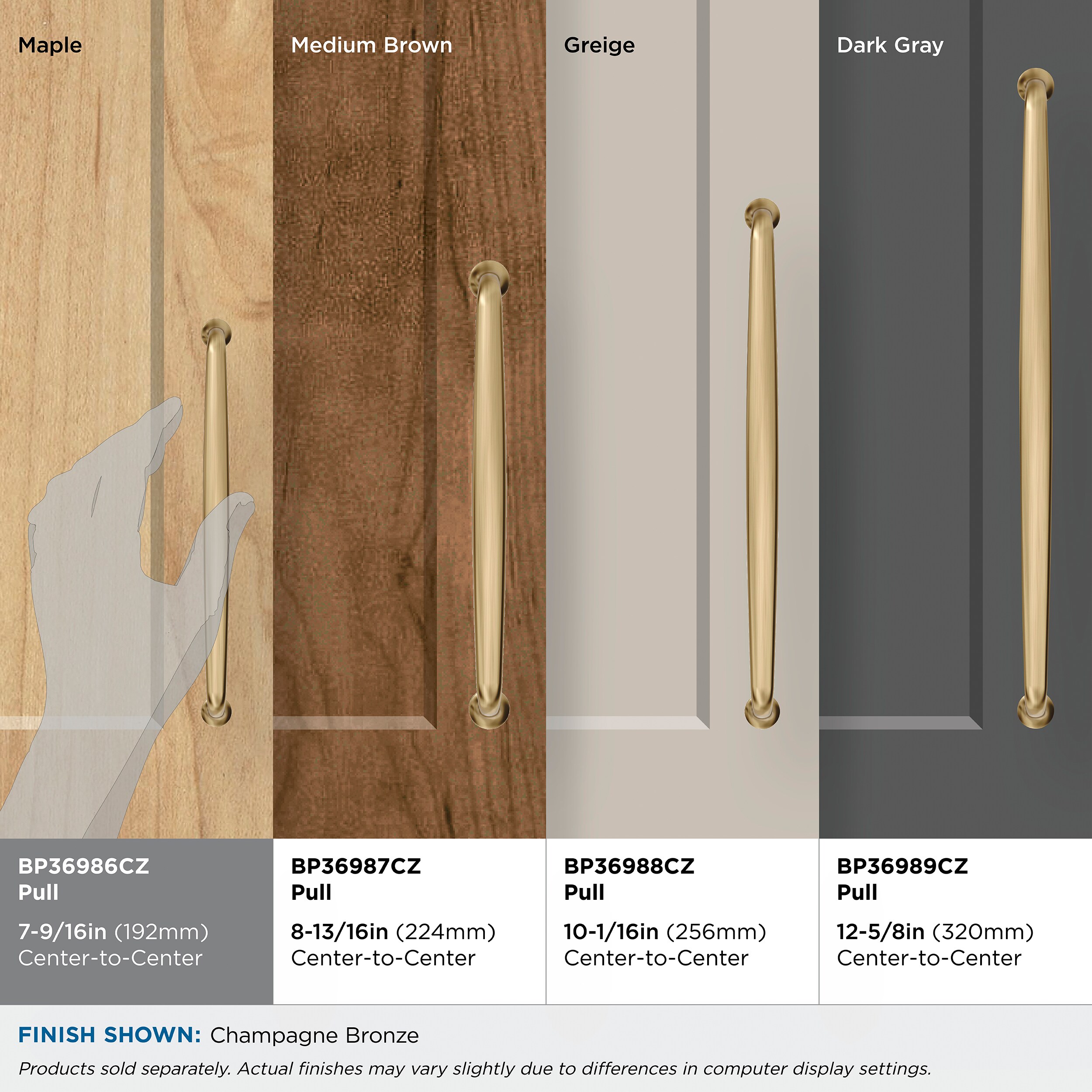 Amerock BP36986CZ Cabinet-Pulls - View #6