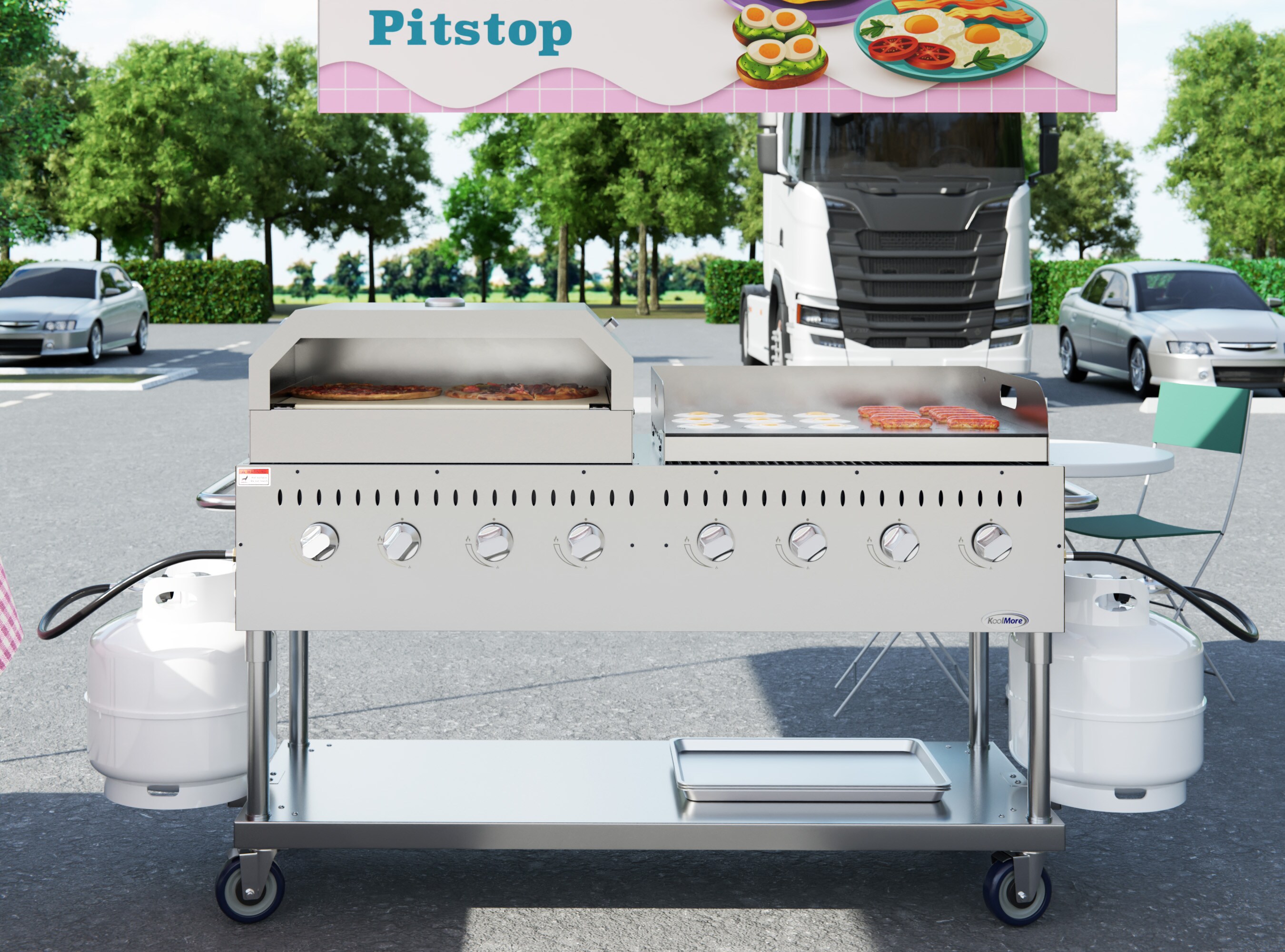 KoolMore LOW-CGKIT6-G30P30 Gas-Grill - View #2
