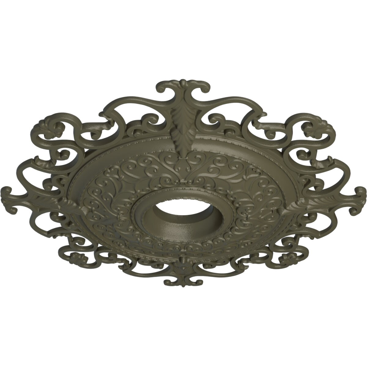 Ekena Millwork CM38OLWHF Ceiling-Medallions - View #2