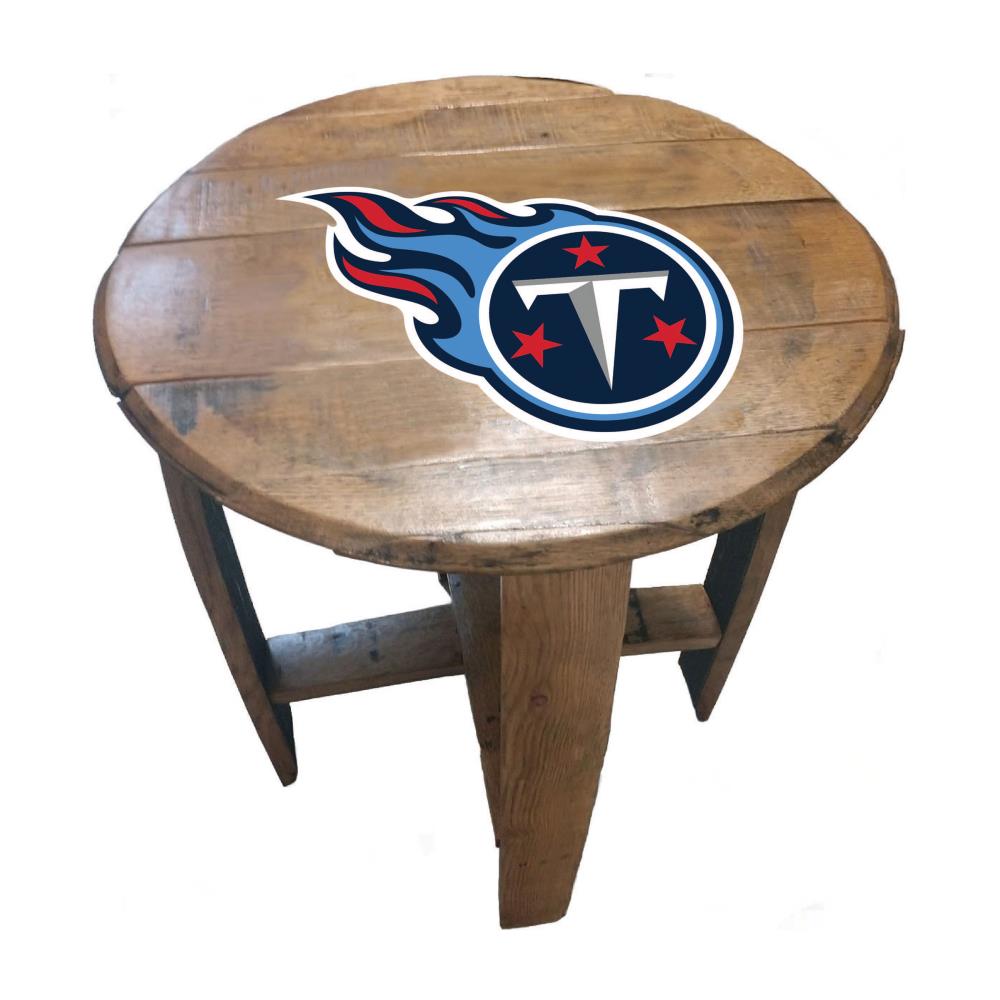 Imperial International Tennessee Titans Sealed Wood Round Rustic End Table  in the End Tables department at