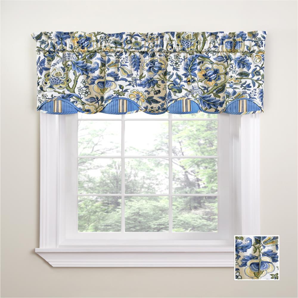 Waverly Imperial Dress 18-in Porcelain Cotton Rod Pocket Valance at ...