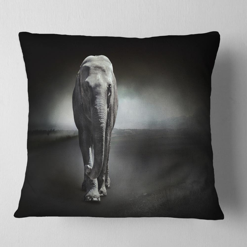 Designart CU13424-16-16 16-in x 16-in Black Indoor Decorative Pillow