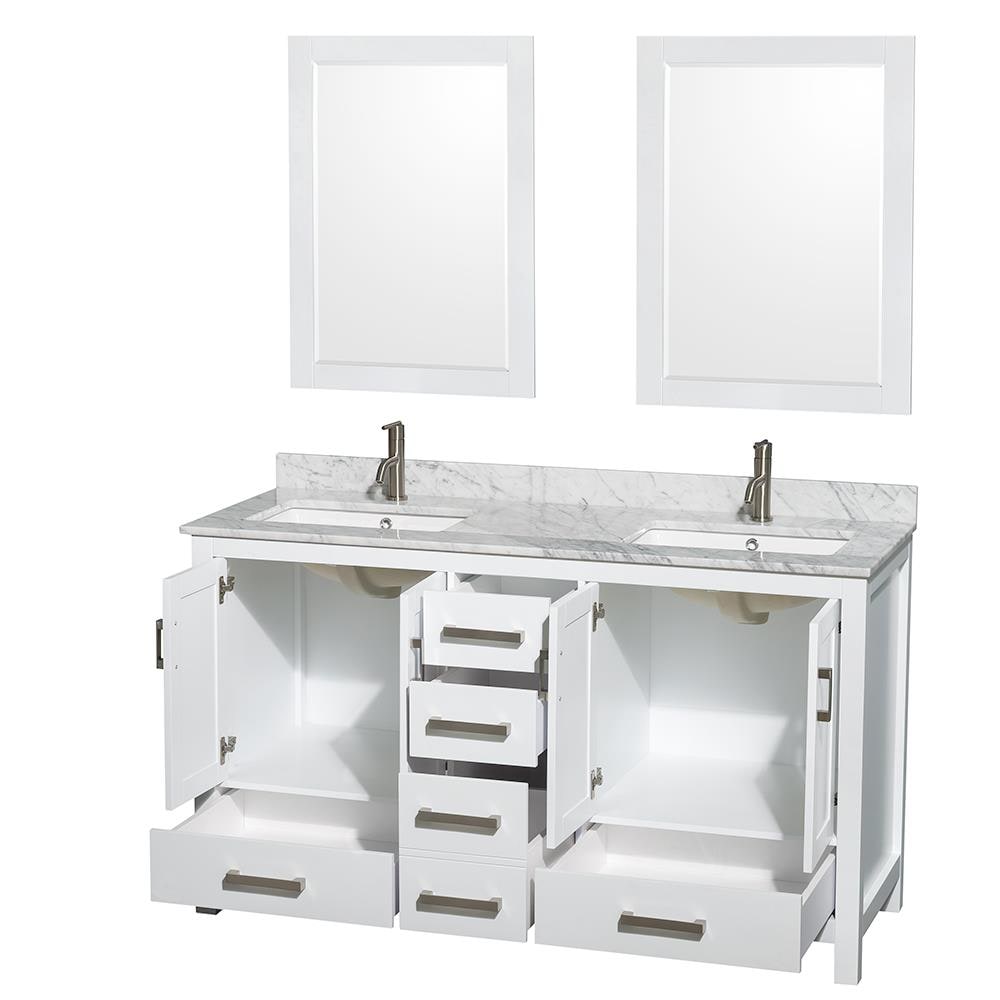 Wyndham Collection WCS141460DWHCMUNSM24 Bath-Vanity-Combo - View #2