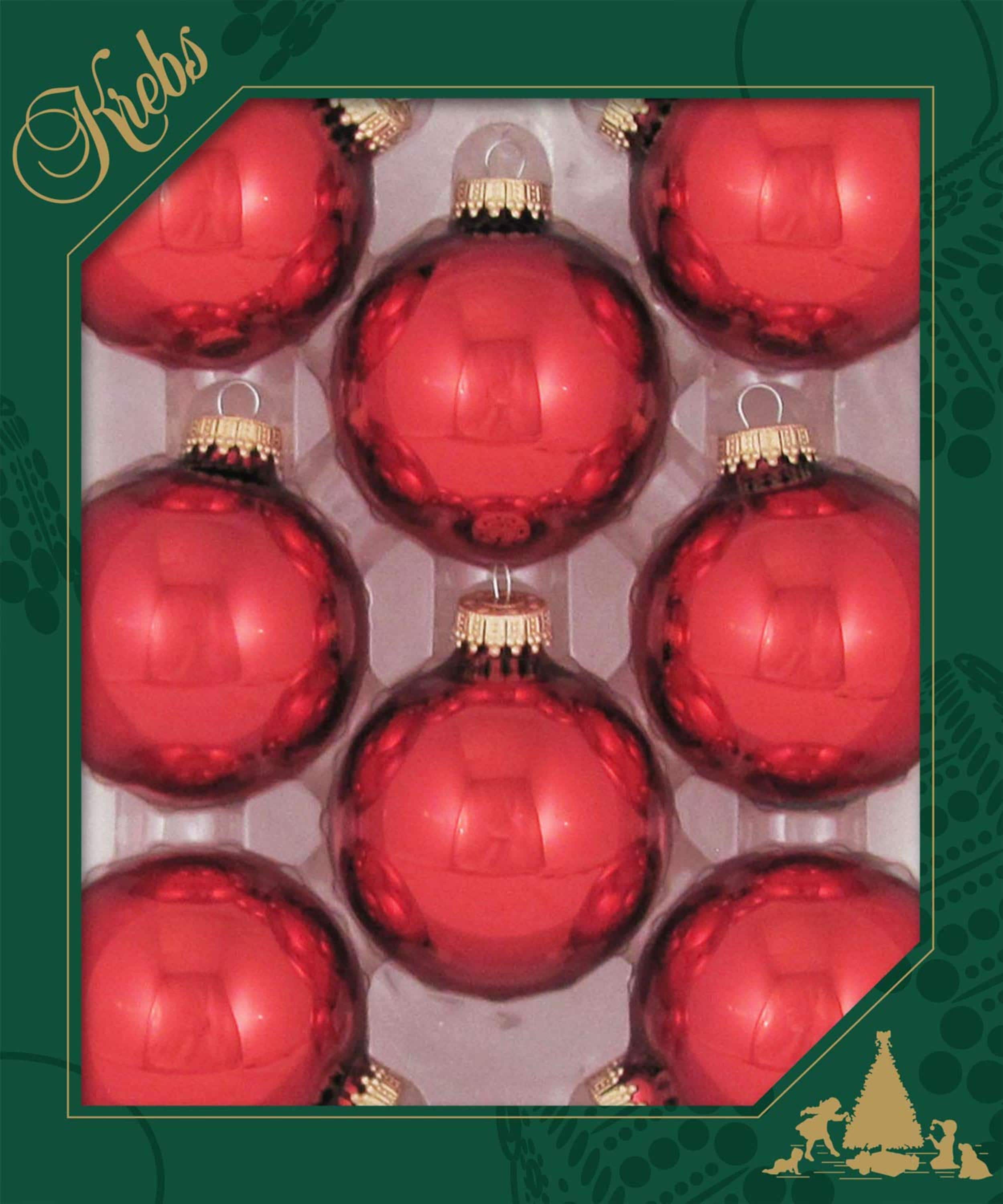 Krebs KBX70159 8 -Pack Red Standard Indoor Ornament set