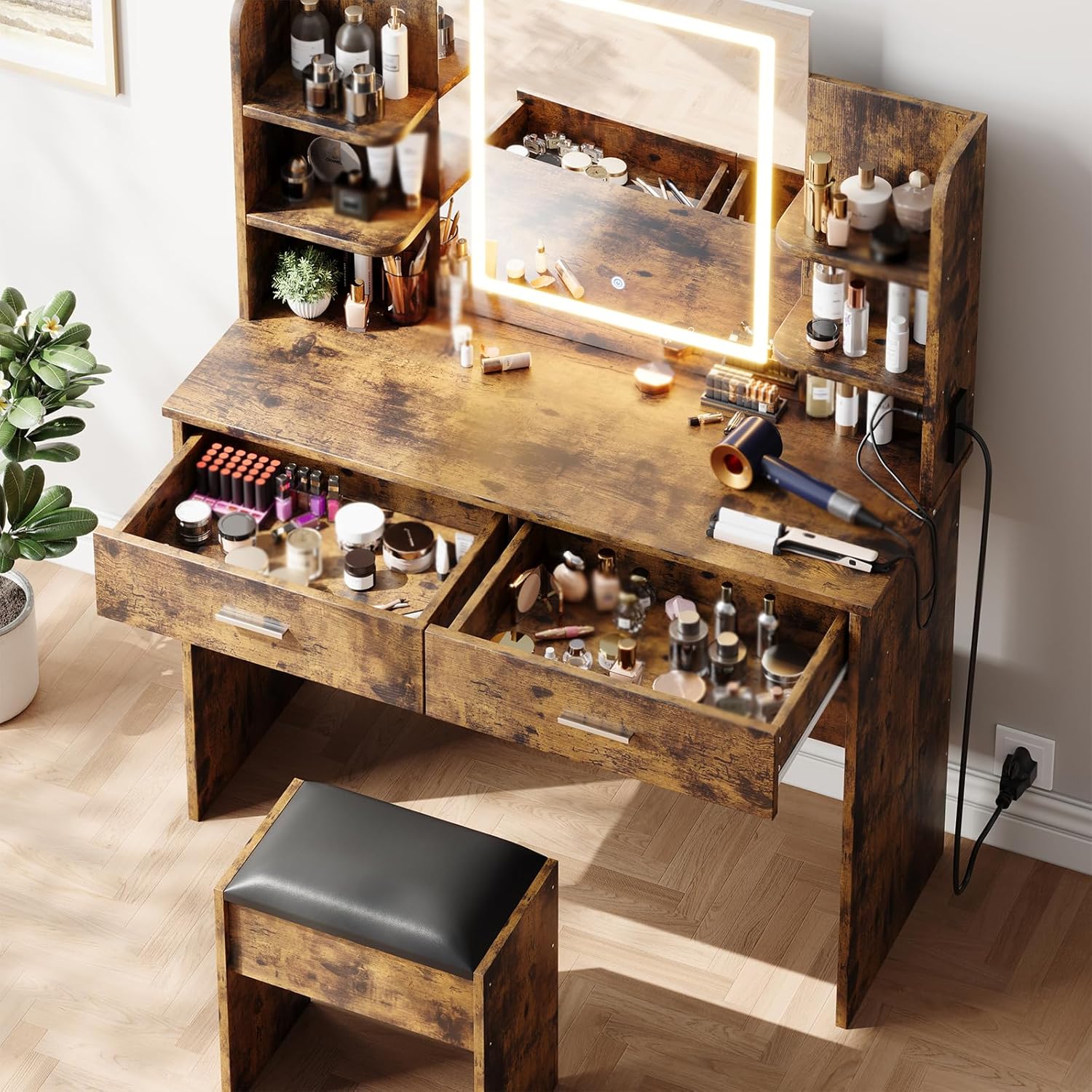 Qeetex LHF-SZT-PHO-14CNYFWN Bedroom-Vanities - View #5