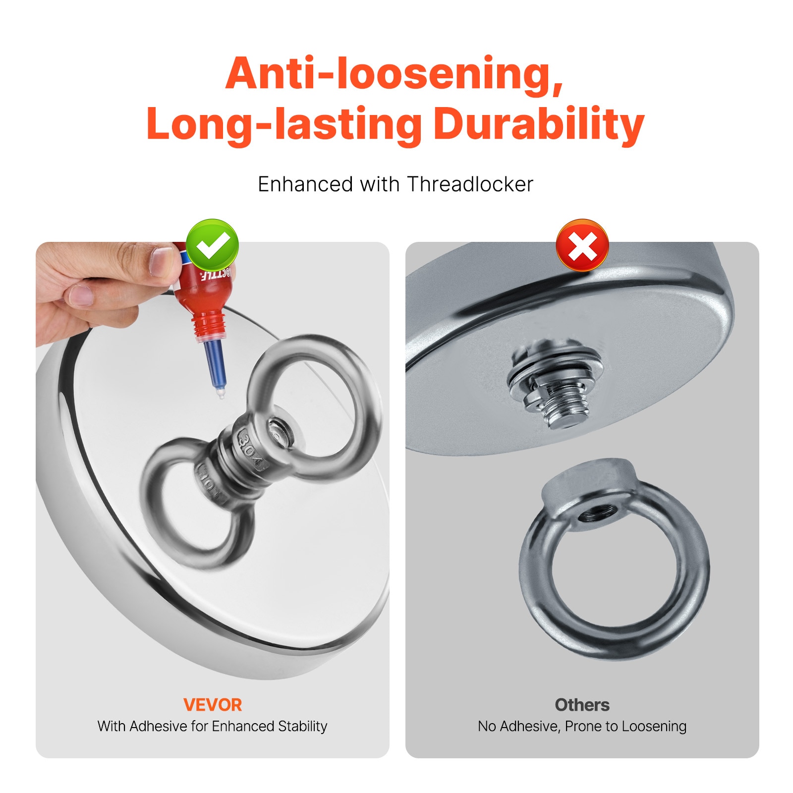Magnet Fishing Kit, 2000 LBS/907 Kg Double-Sided Pulling Force Strong Magn