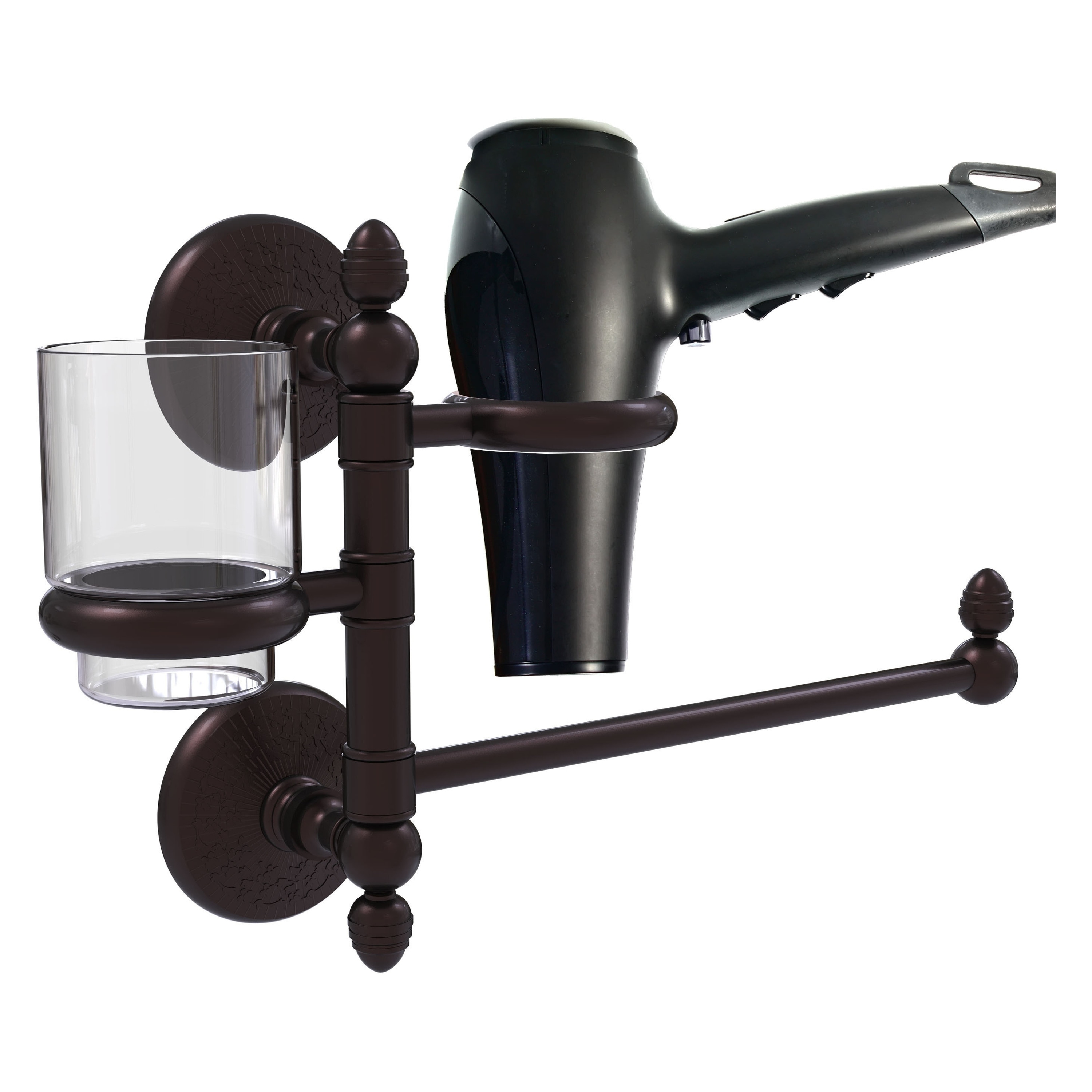 Allied Brass MC-GTBD-1-ABZ 2 -Piece Monte Carlo Antique Bronze Decorative Bathroom Hardware Set Towel Bar, Included