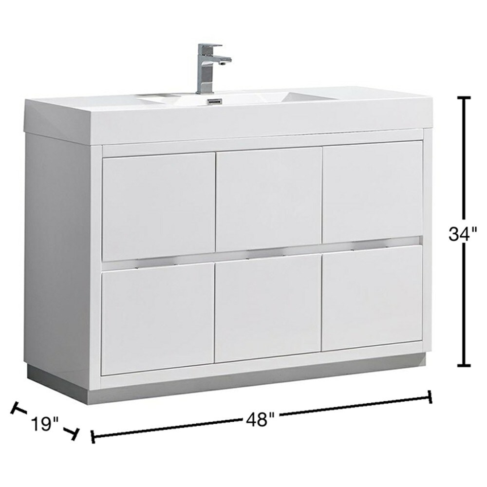 Fresca FCB8448WH-I Bath-Vanity-Combo - View #11
