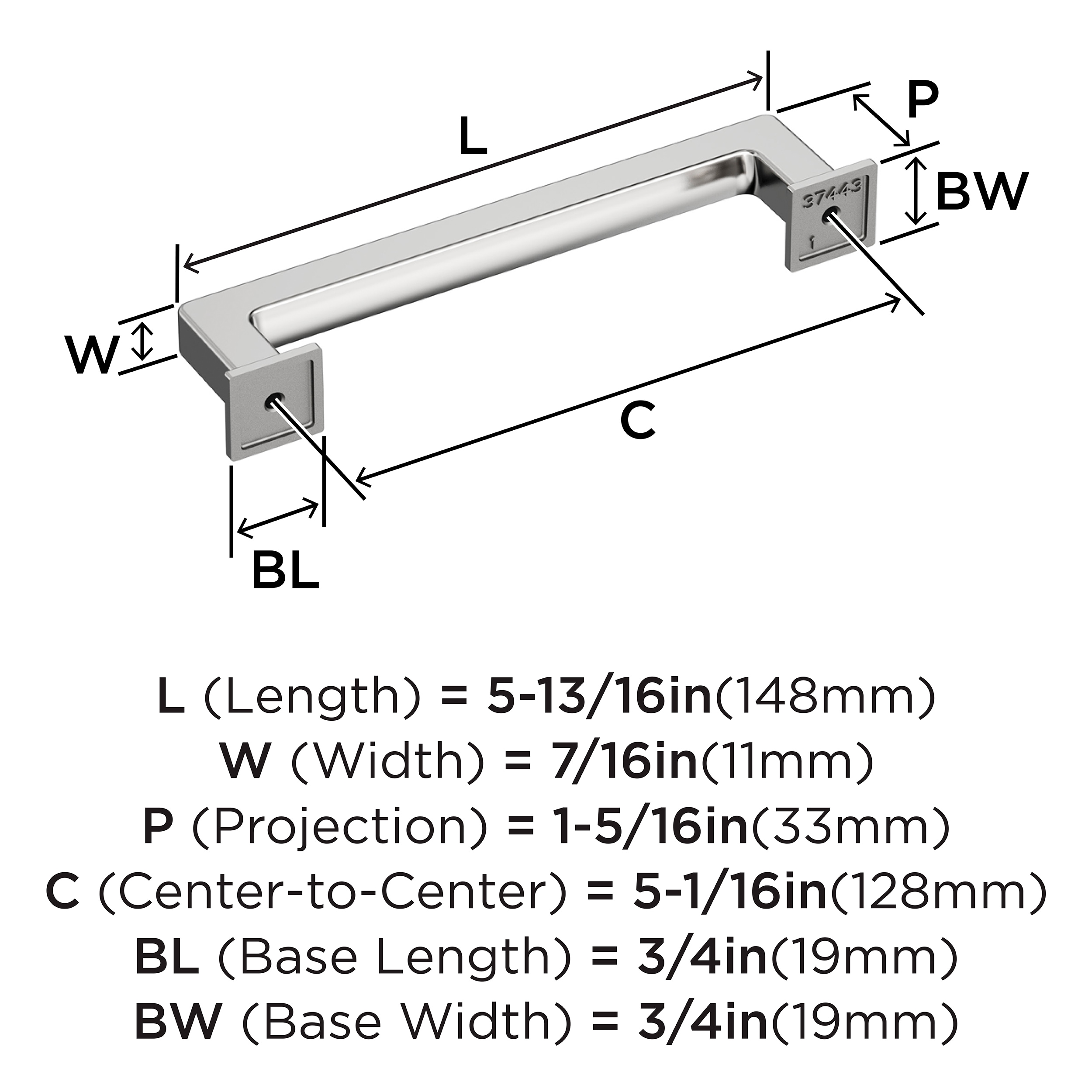 Amerock BP3744326 Cabinet-Pulls - View #4