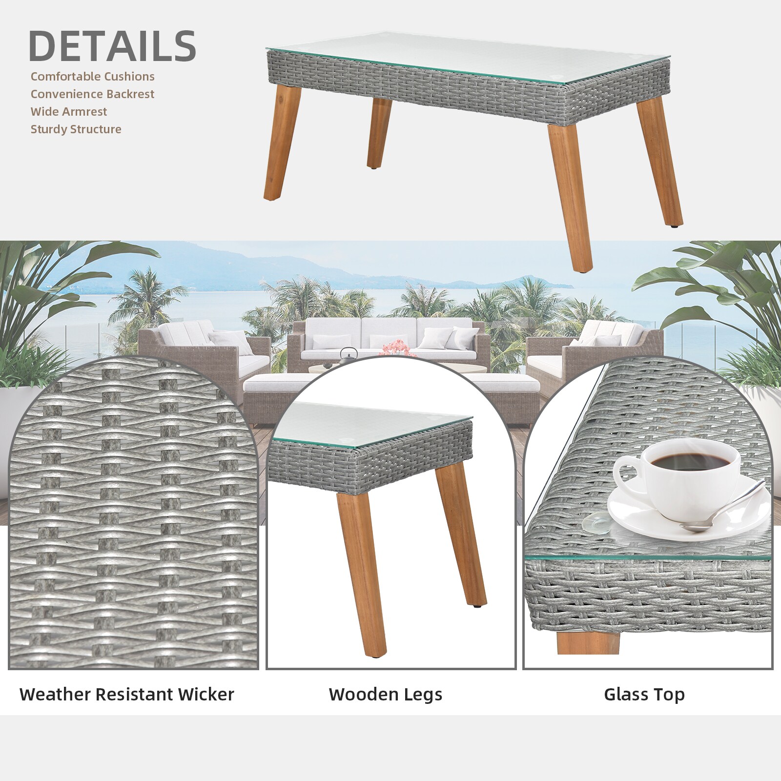 Winado LO1G56000720+721 Patio-Conversation-Sets - View #6