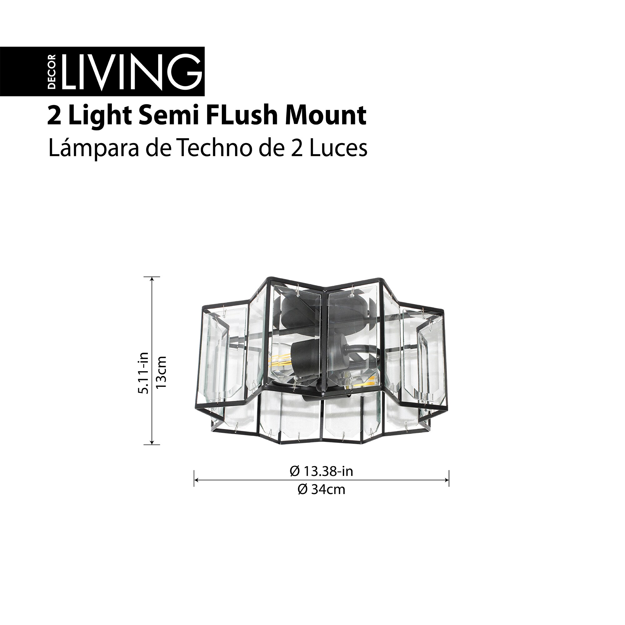 Decor Living FM9086GB-MBK flushmounts - View #8