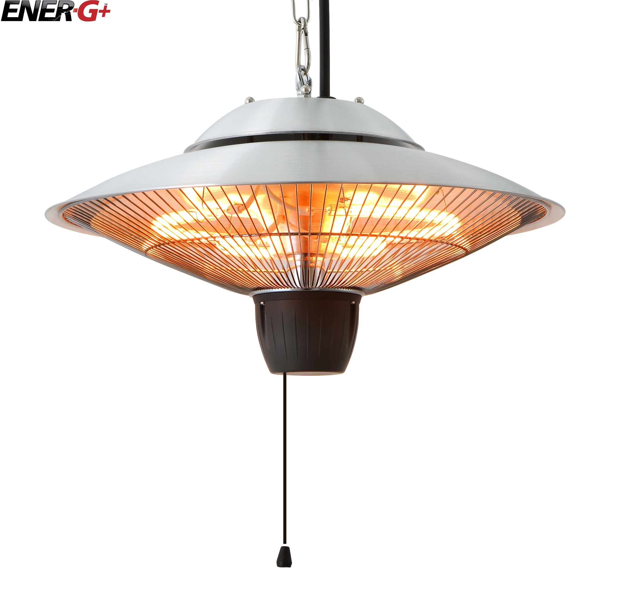 EnerG+ Silver Hanging Infrared Electric Outdoor Heater