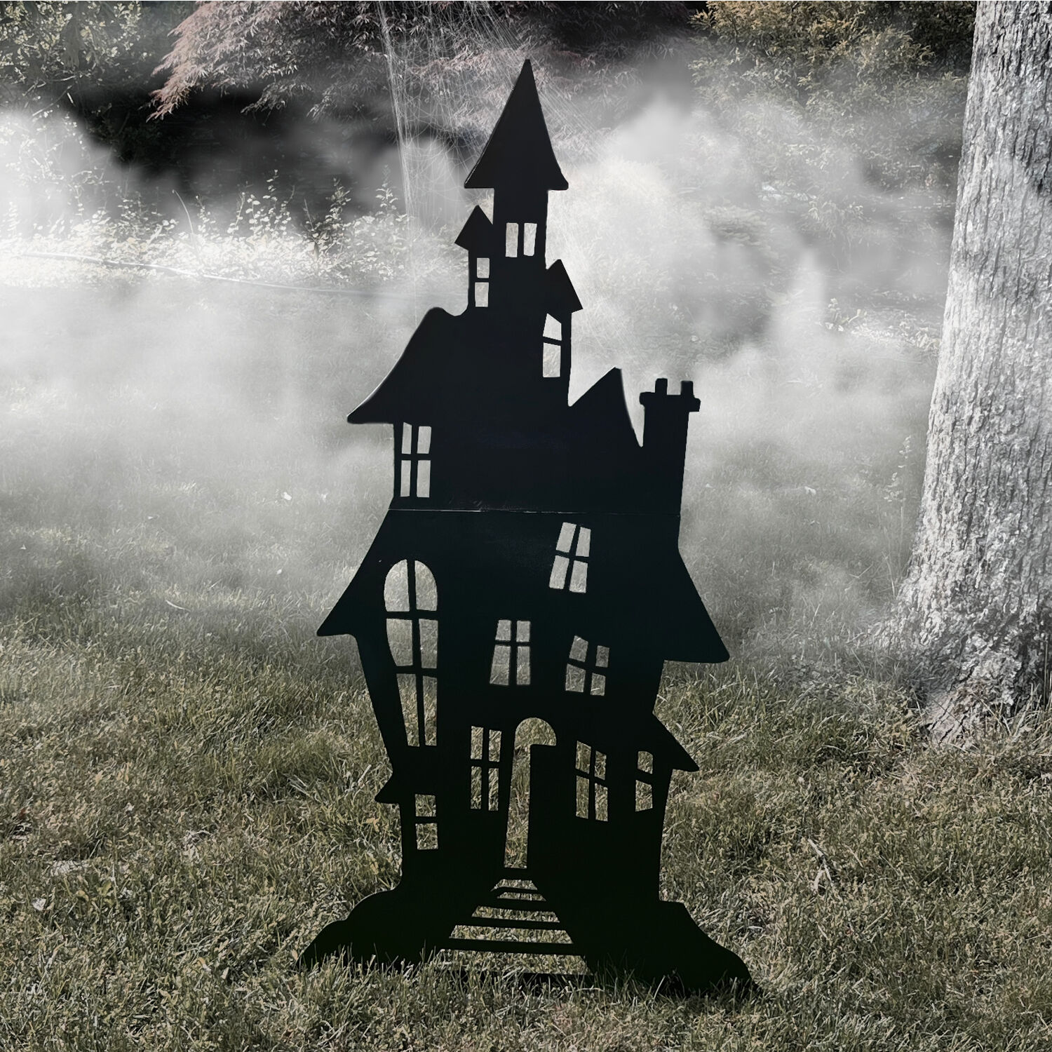 Haunted Hill Farm HHMTHOUSE069-0BLK Outdoor-Halloween-Decor - View #8