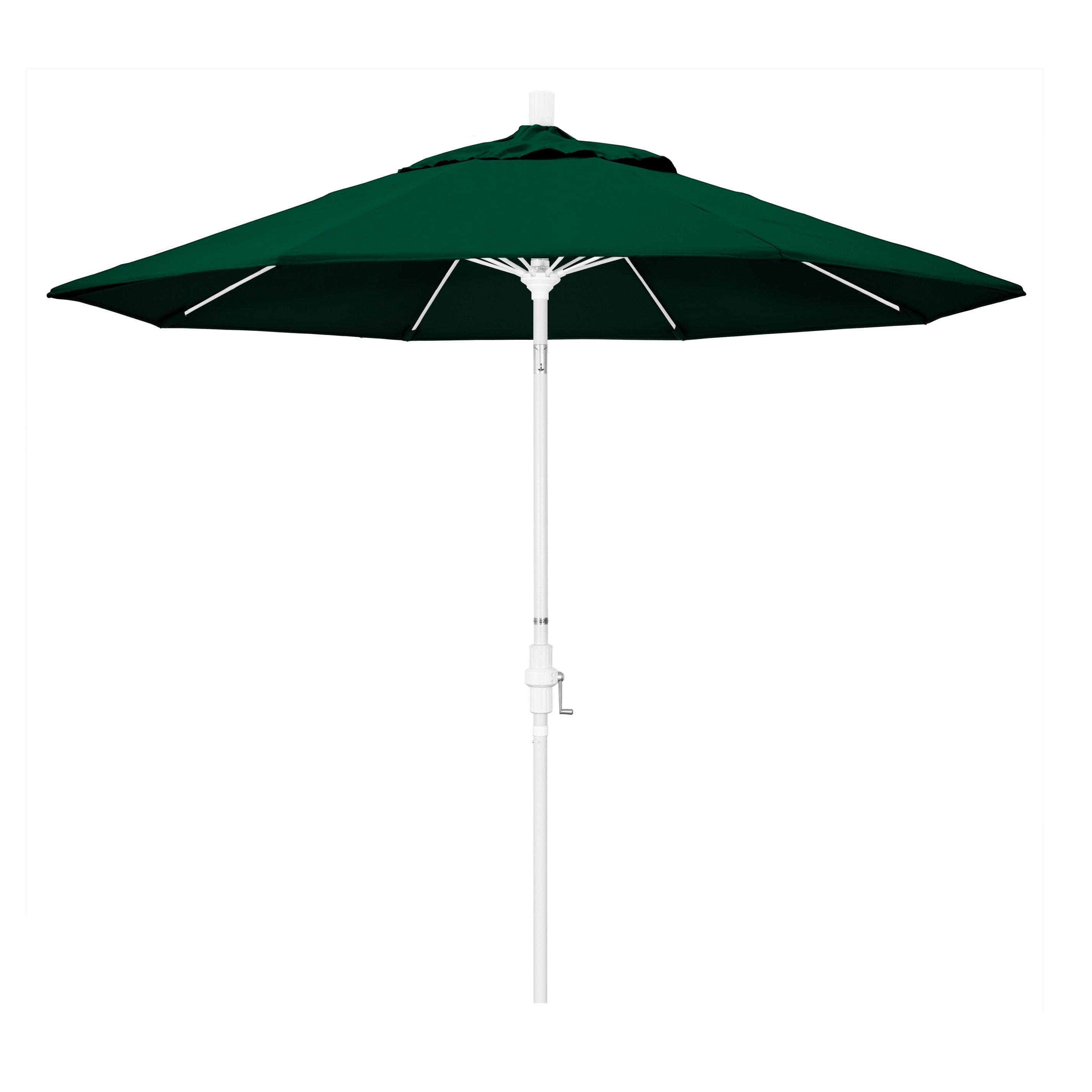 California Umbrella GSCUF908170-5446 9-ft Aluminum Green Auto-tilt Market Patio Umbrella