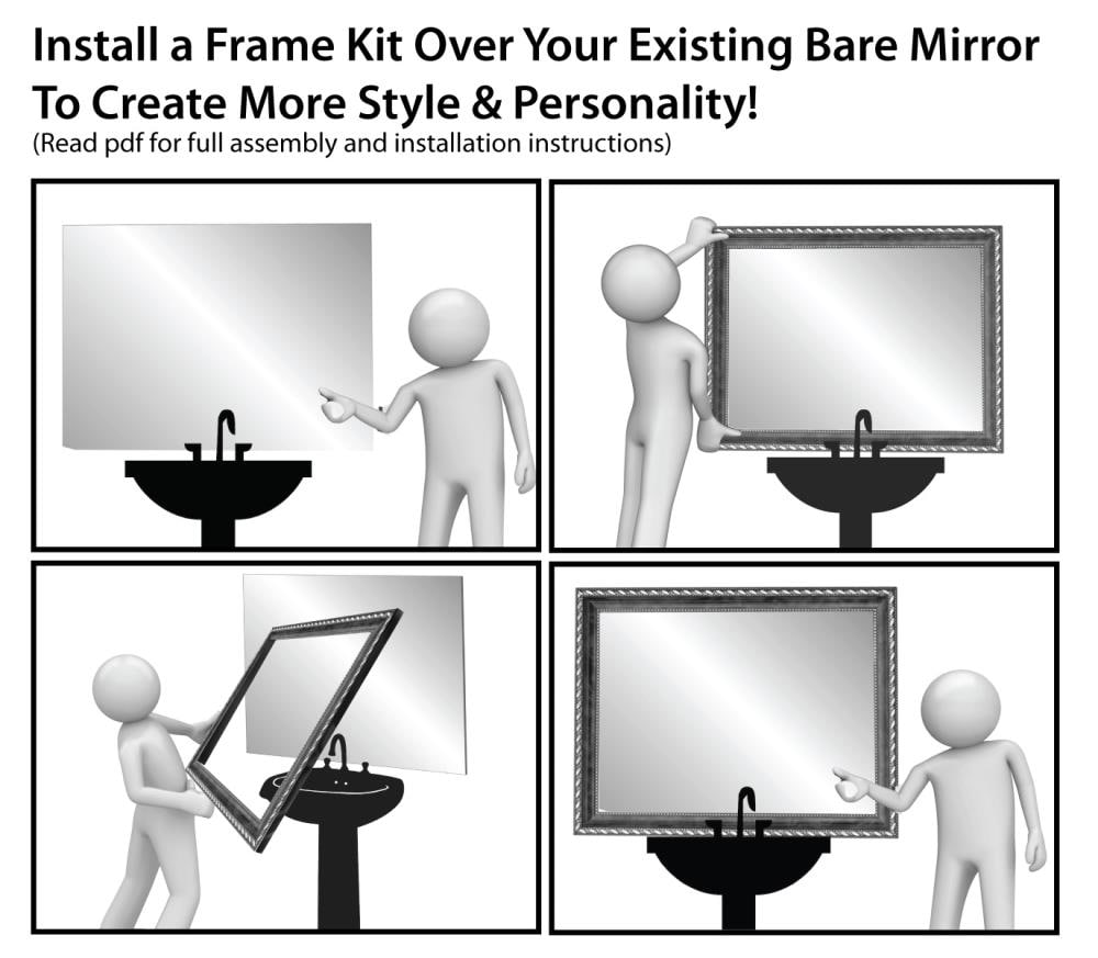 Humbolt, White Mirror Frame Kit