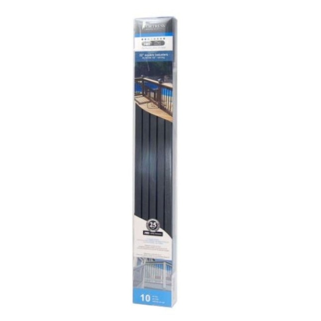 32 in. x 3/4 in. Black Sand Square Deck Railing Baluster (10-Pack) 32 in. x 3/4 in. Black Sand Square Deck Railing Baluster (10-Pack)