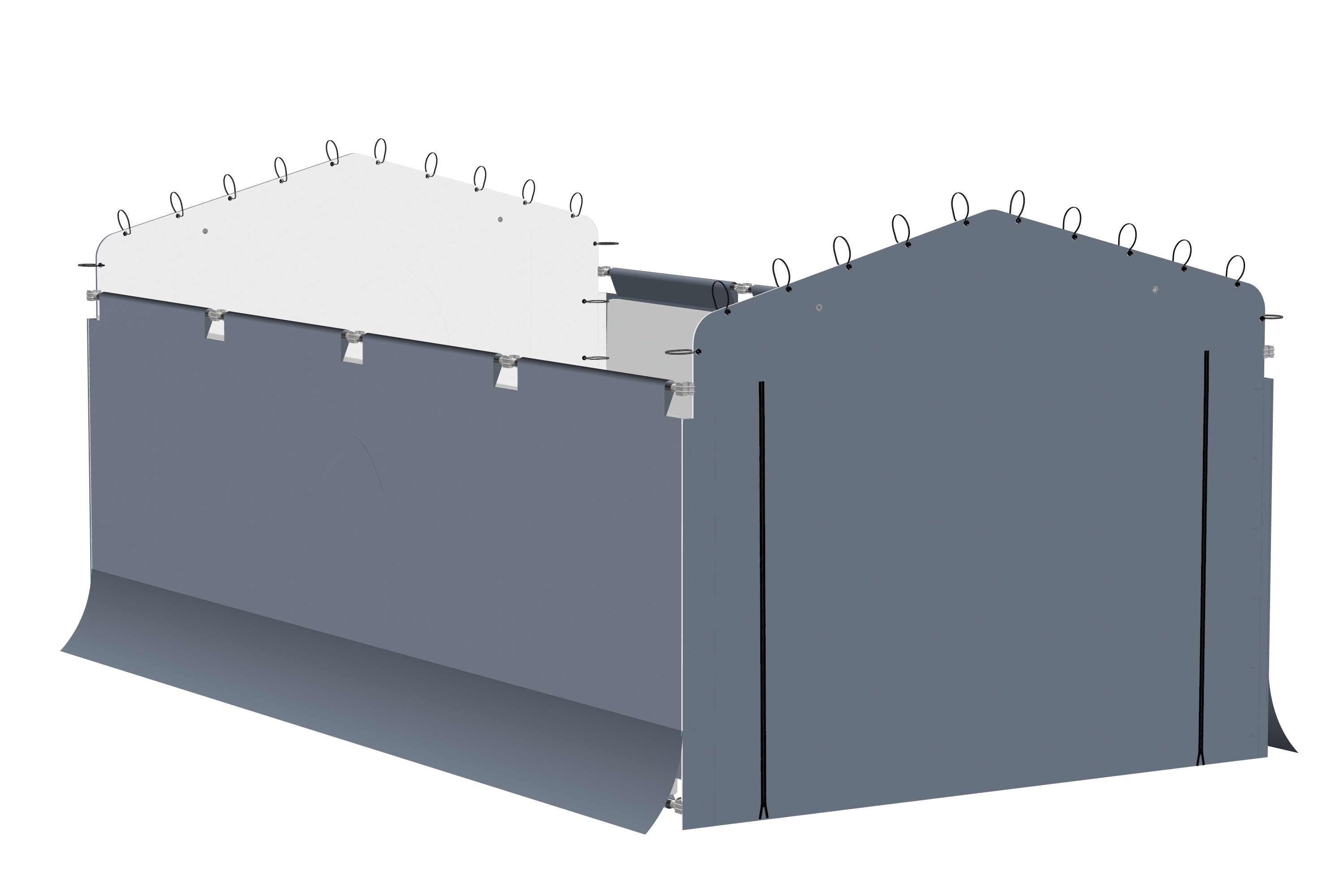 Arrow 10182 10 x 15 Wall Panels Grey Carport enclosure