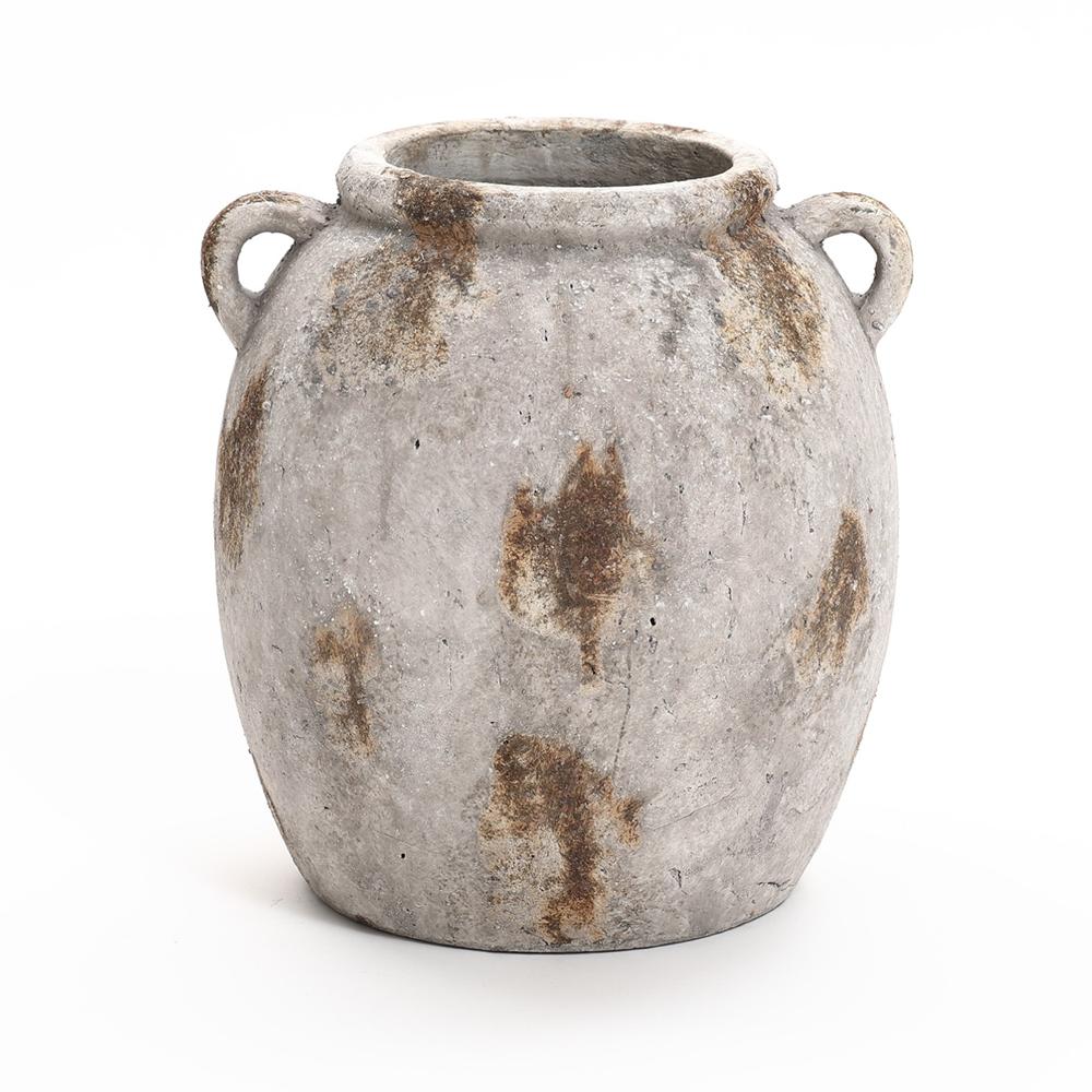 LuxenHome WHD2204-M Brown Clay Modern Vase