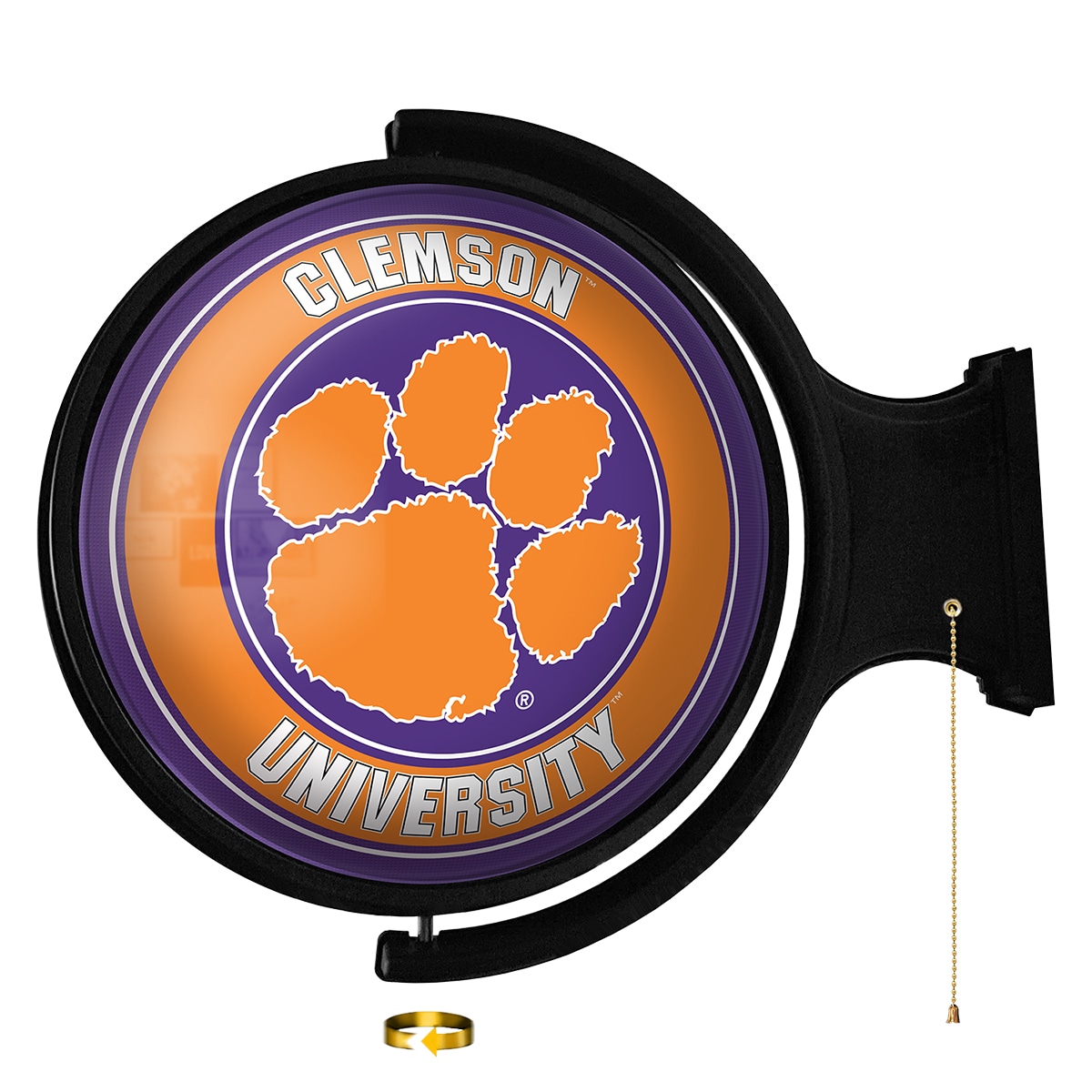 The Fan-Brand Clemson Tigers Rotating Wall Lights 23-in Constant LED Game  Room Lighted Sign in the Lighted Signs department at