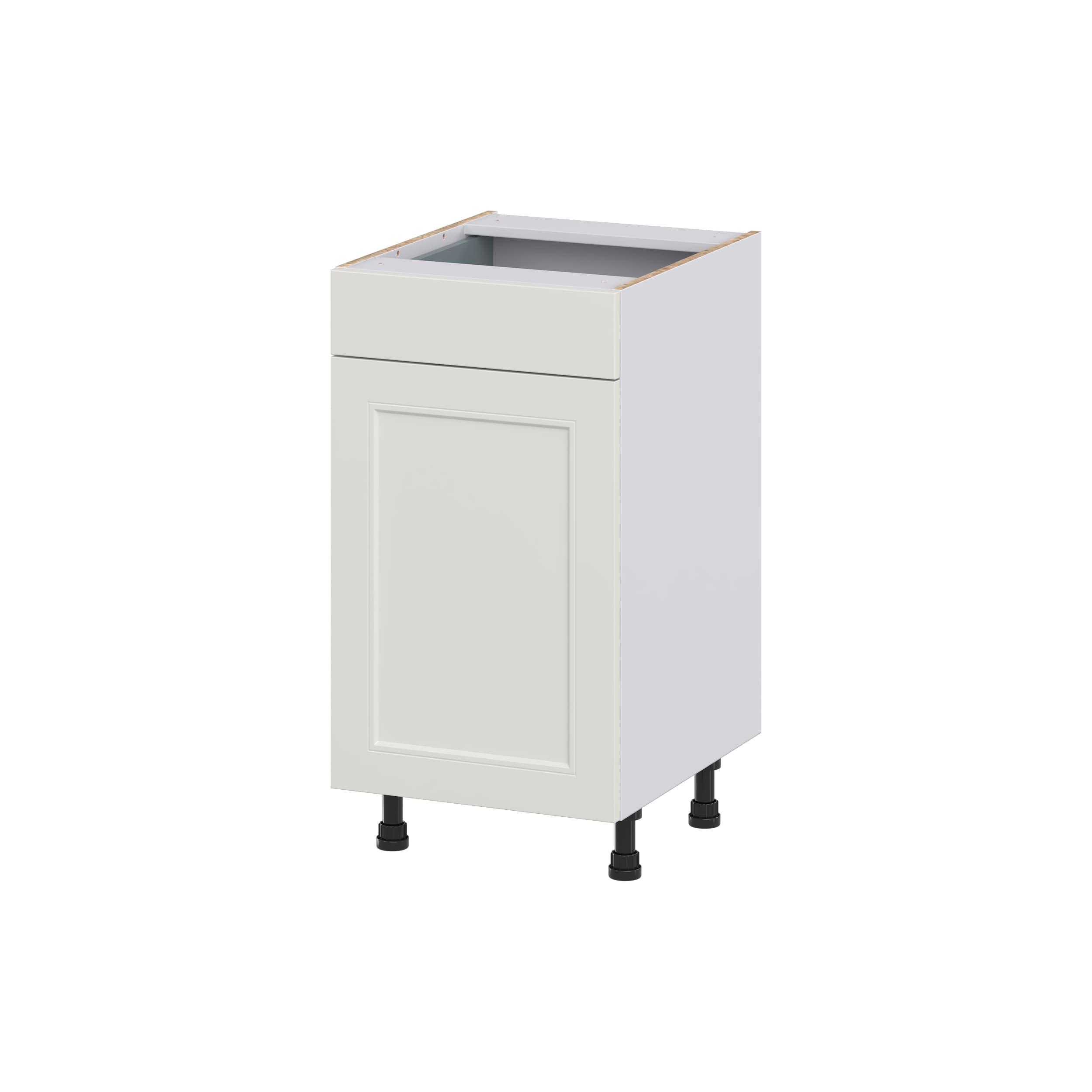 Hugo&Borg Belcourt 18-in W x 34.5-in H x 21-in D Gray Painted 3-Drawer Base Fully Assembled Cabinet (Recessed Panel Style)