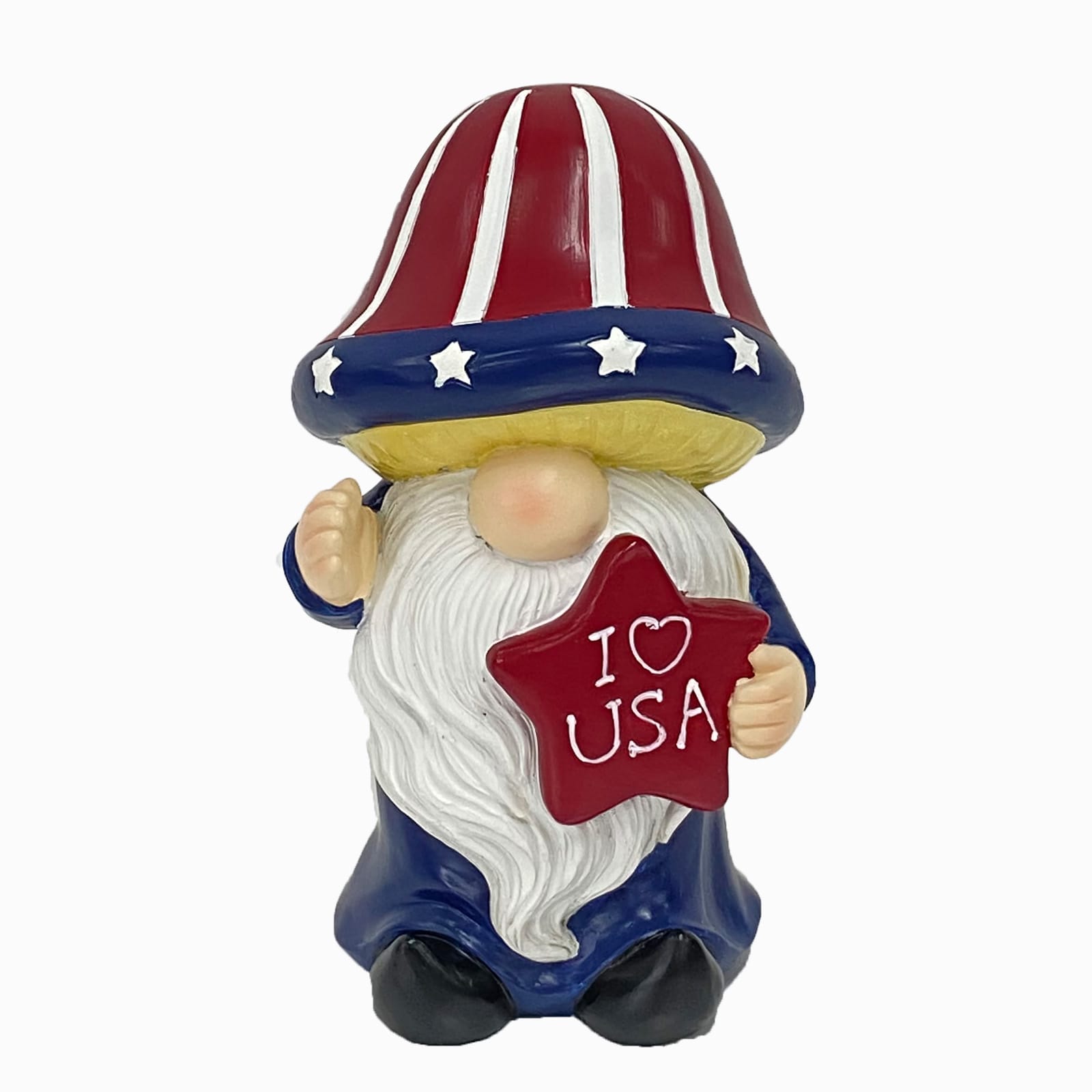 Holiday Living LW430-OXJE21 Resin Indoor/Outdoor Tabletop decoration Gnome 4th of July Decor