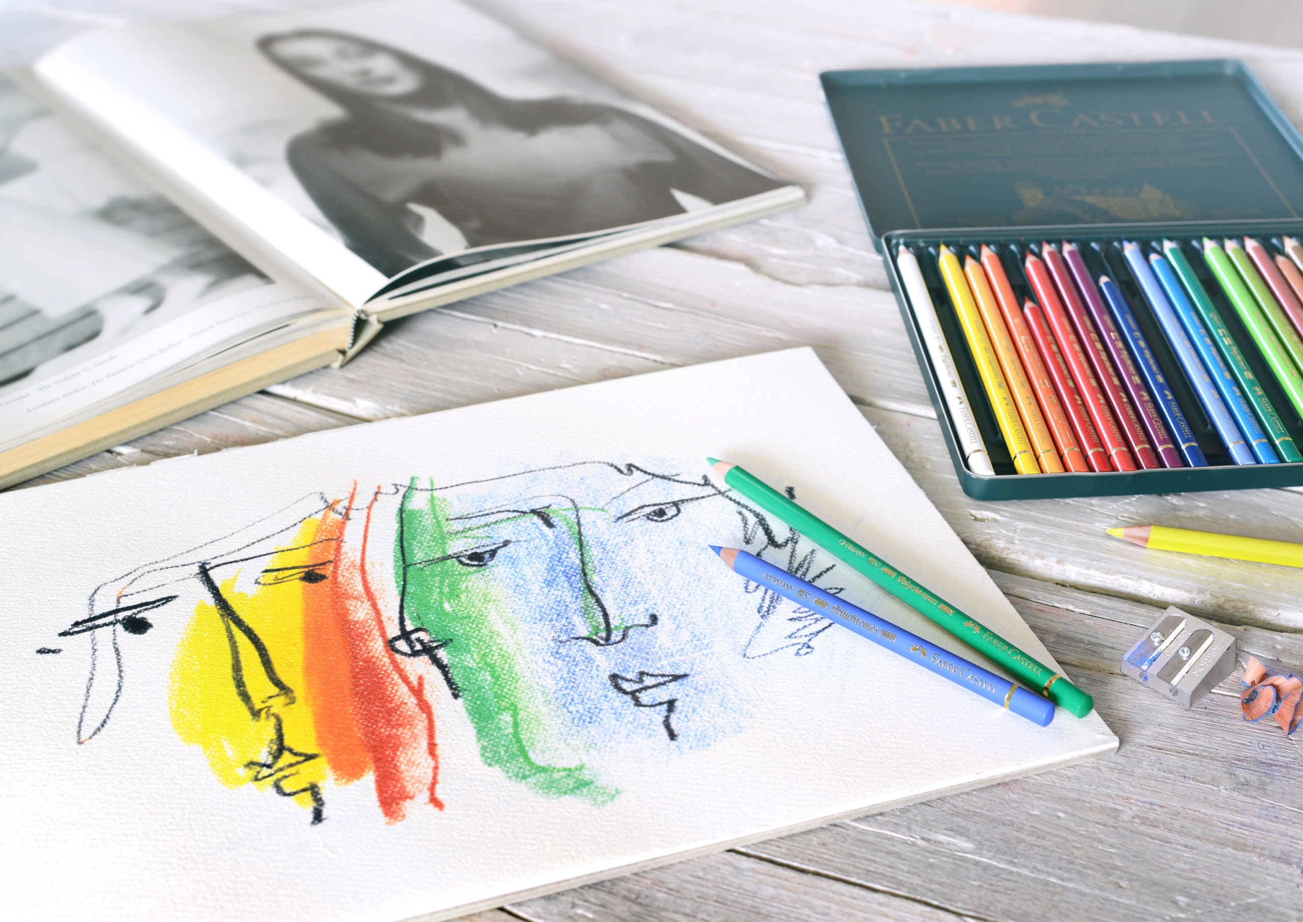 Faber-Castell Polychromos Artists Color Pencils - Tin of 120 Colors - Premium Quality Artist Pencils