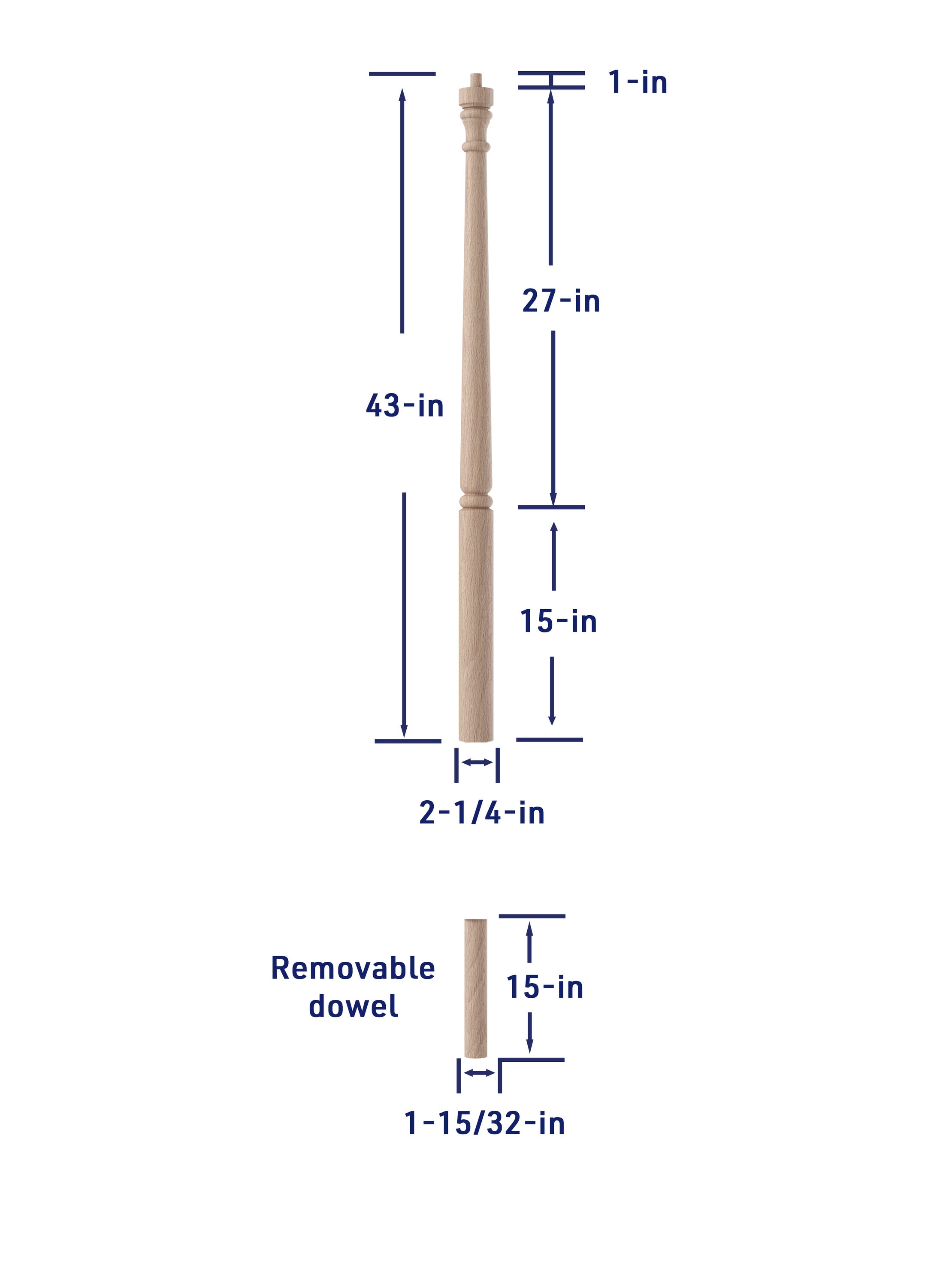 Crown Heritage 4434050 Interior-Stairpart-Newel-Posts - View #3