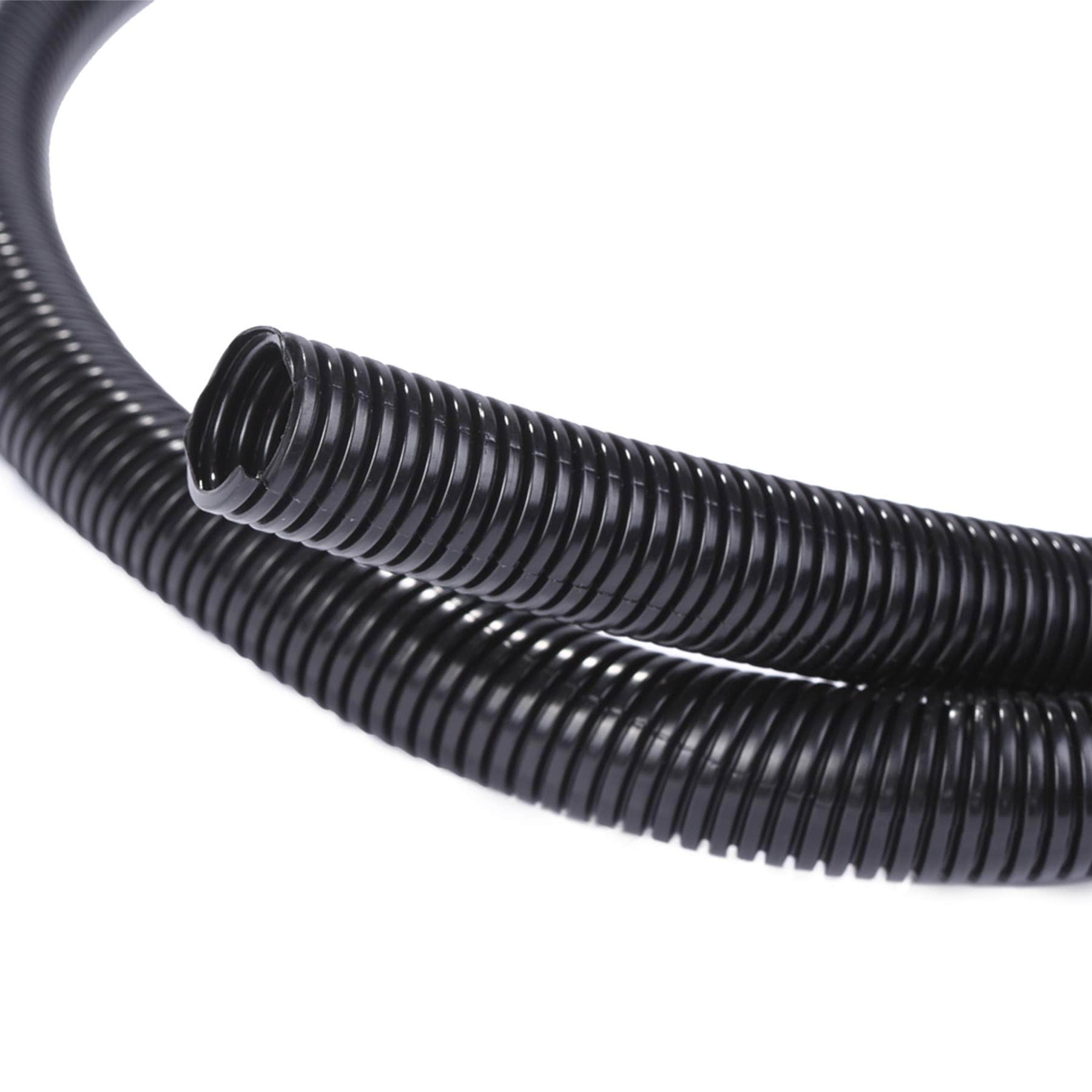 Etokfoks 25ft 1/4 inch Split Wire Loom Tubing Black Protective Sleeving for Electrical Wires in Automotive Home Office #EFT1013F322