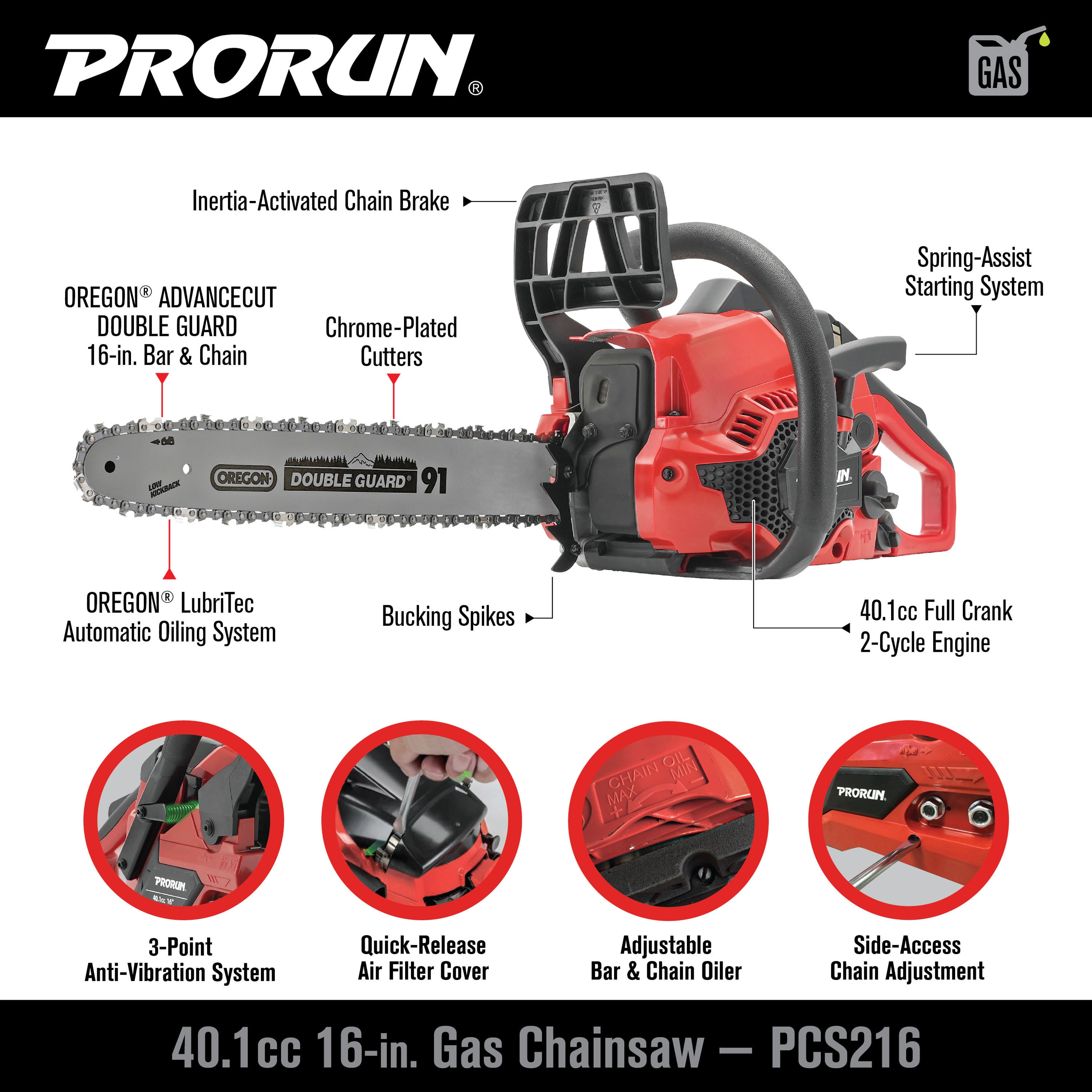 PRORUN PCS216 Cordless-Chainsaw - View #2