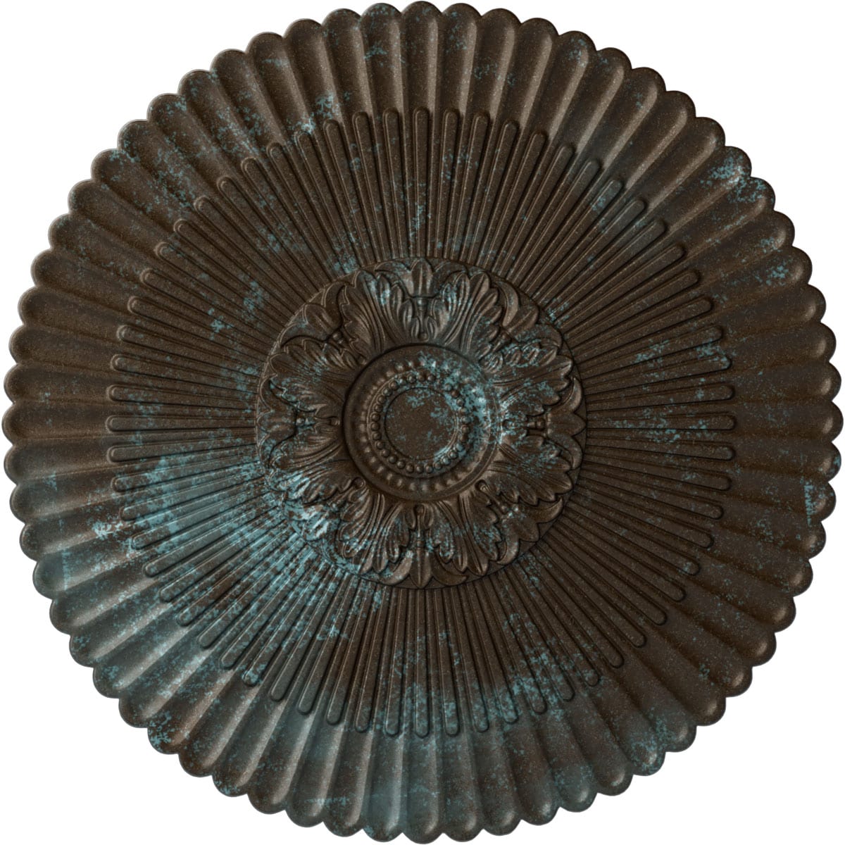 Ekena Millwork CM41NEBBS Nexus 41-in W x 41-in L Painted Bronze Blue Patina Polyurethane Whole Ceiling Medallion