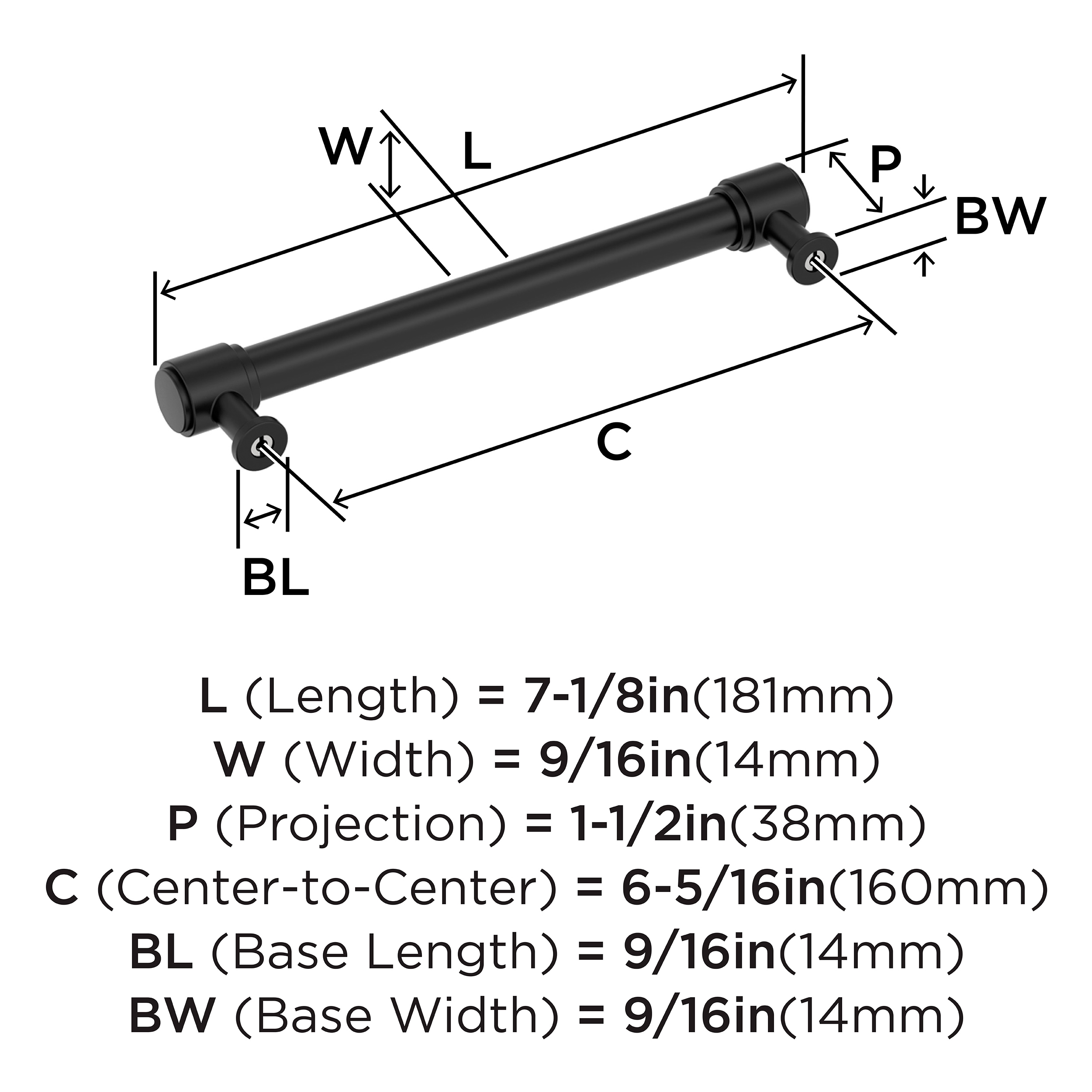Amerock BP37465MB Cabinet-Pulls - View #4