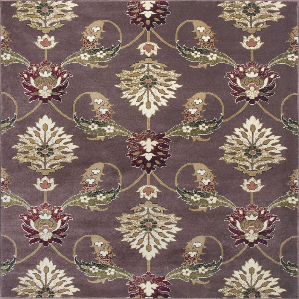 HomeRoots 353584 Bernadette 3 x 4 Rag Plum Indoor Abstract Area Rug