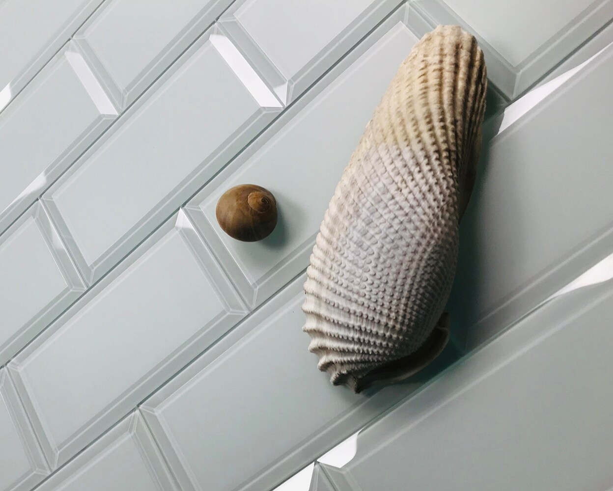 Abolos Frosted Elegance 112-Pack Blue 3-in x 6-in Matte Glass Subway Wall Tile
