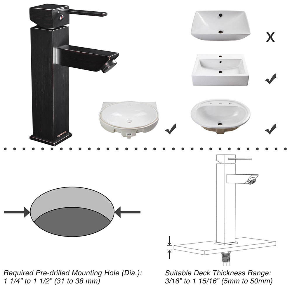 Yescom 80PSKST025-F7-ORB-LO Lavatory-Faucets - View #4