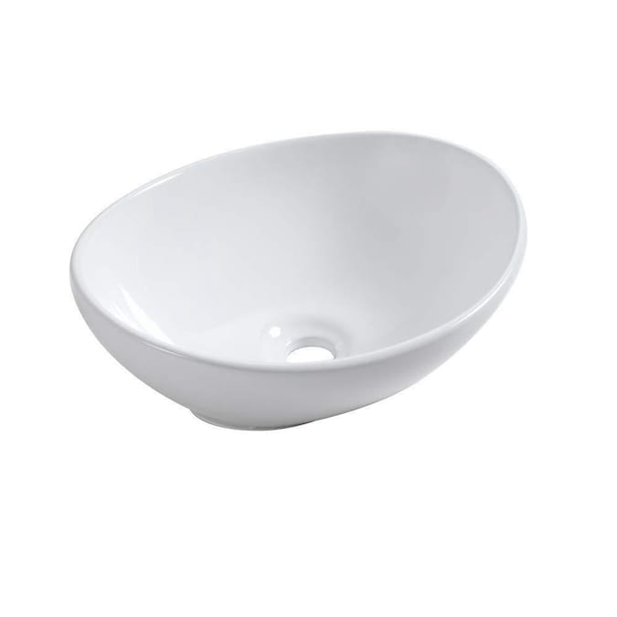 Lordear Porcelain Vanity Sink White, Bowl Vanity Sinks