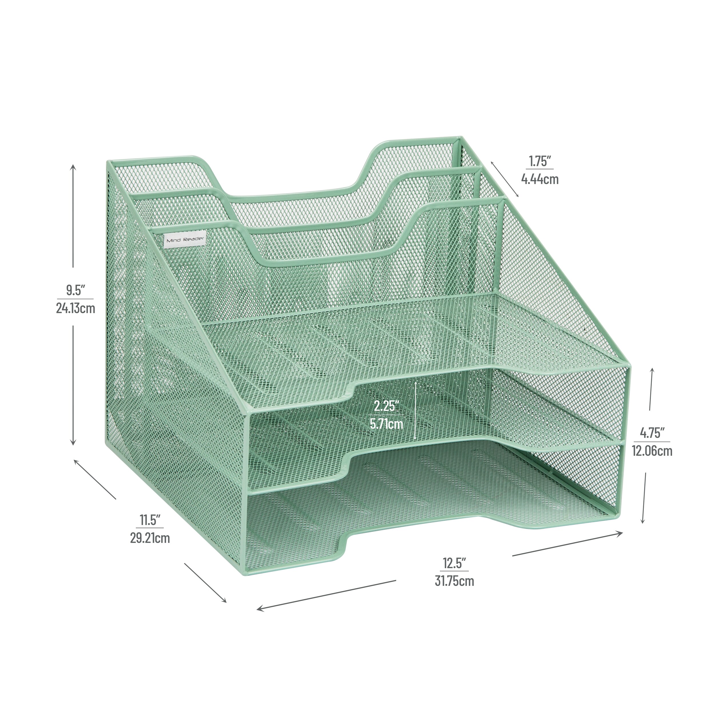 Mind Reader MESHBOX5-GRN Desktop-Organizers - View #3