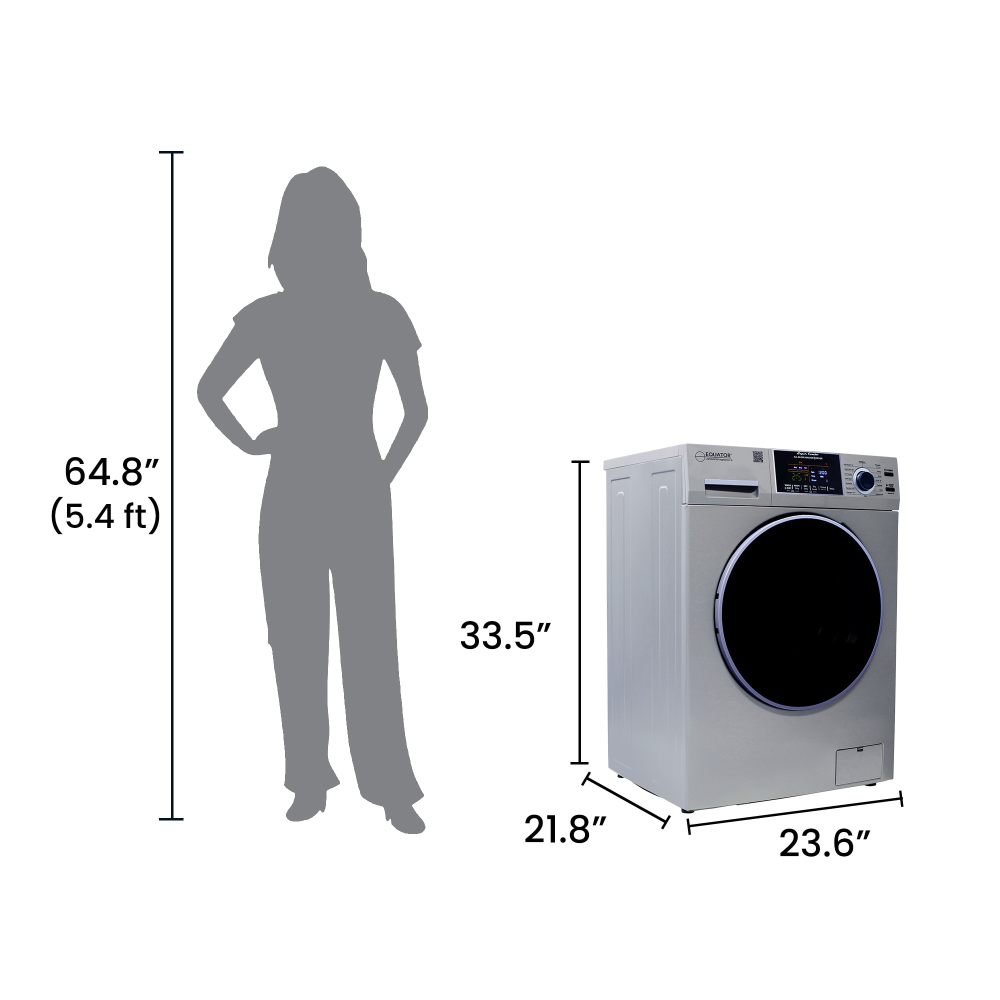 Equator Advanced Appliances EZ 4800 V SILVER Combination-Washers-Dryers - View #4
