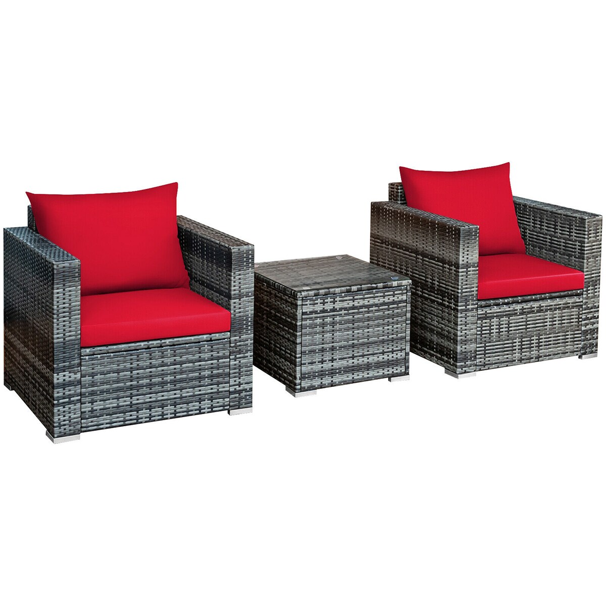 WELLFOR OUG66530RE+ Patio Conversation Set