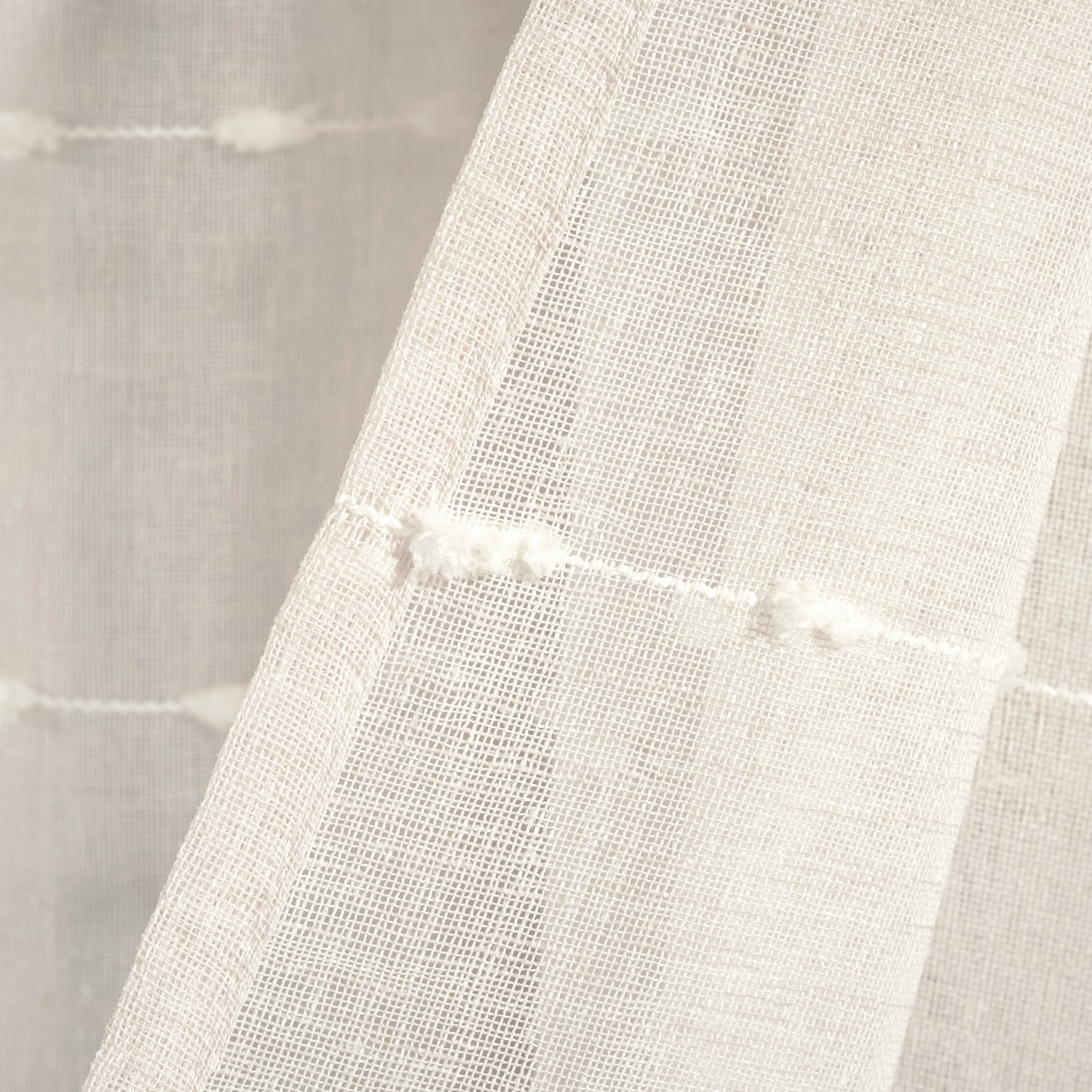 Beige Sheer Polyester Grommet Curtain Panel 115"W x 84"L