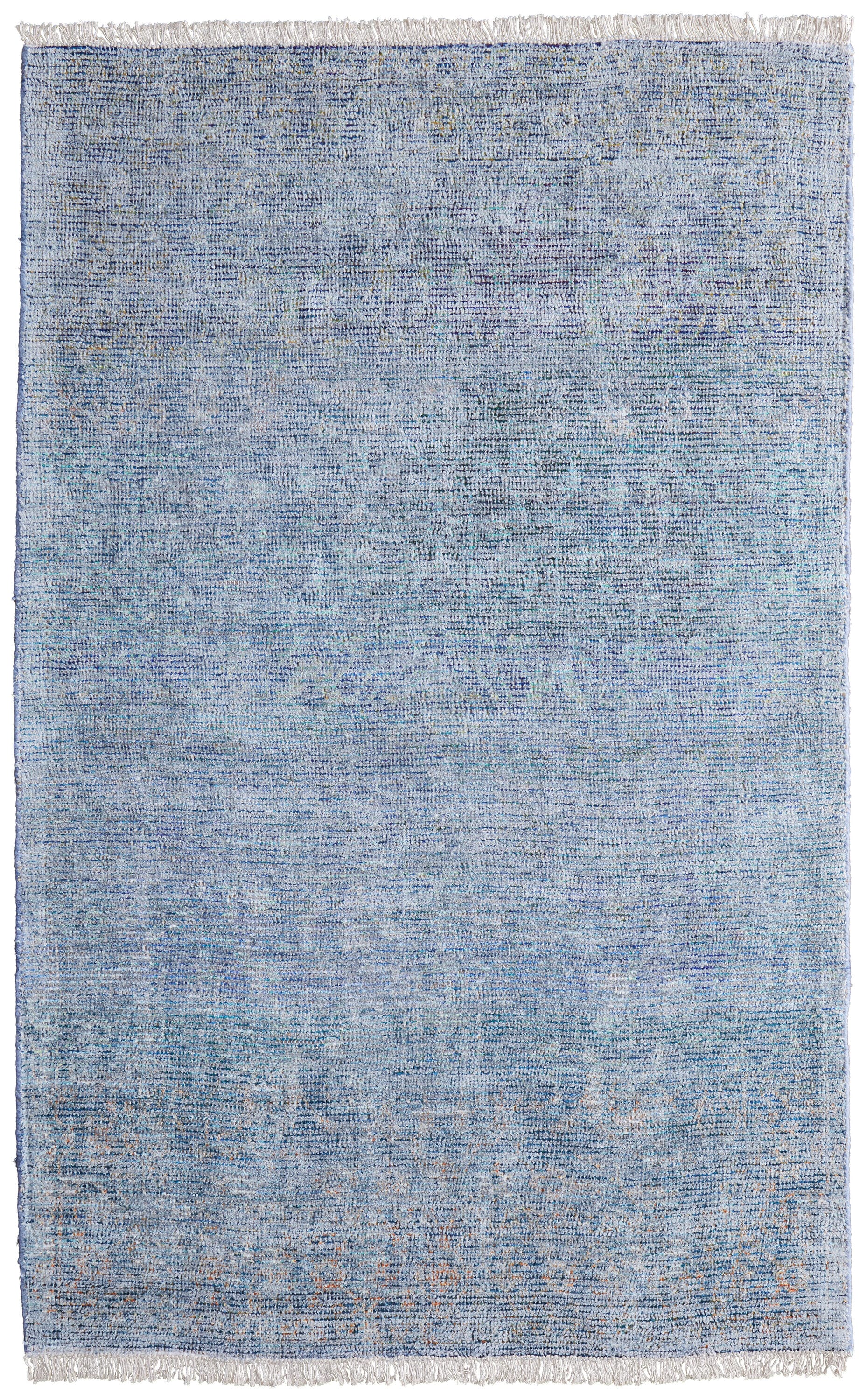Room Envy 879R8803BLUMLTE70 Ramey 5 x 8 (ft) Loomed Wool Aegean Blue/Warm Gray Rectangular Indoor Abstract Bohemian/Eclectic Area rug