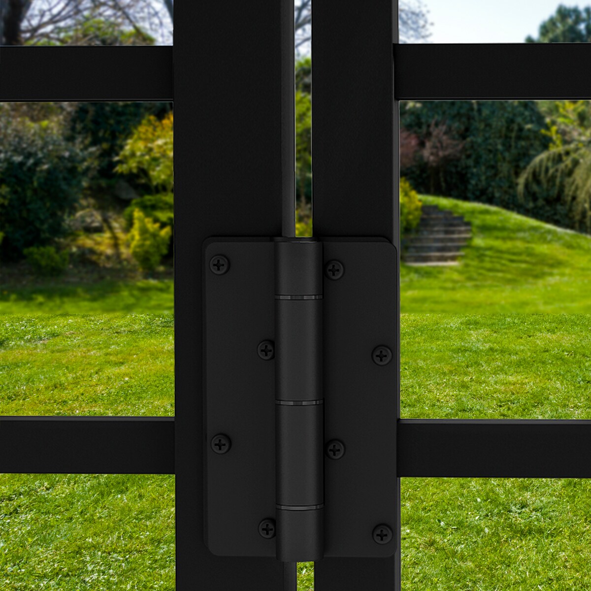 Ironcraft 5-3/4-in Black Gate Hinge in the Gate Hardware department at ...