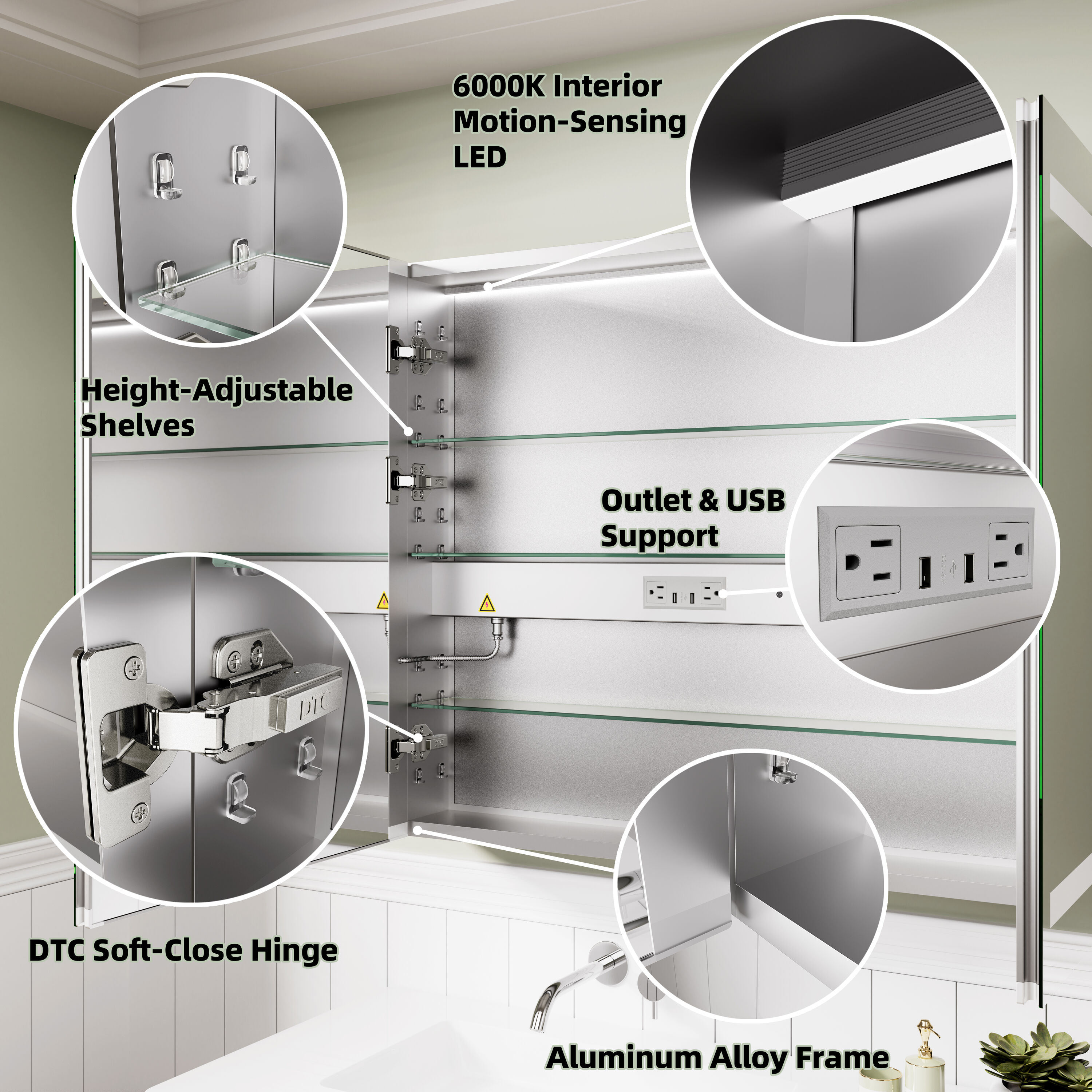 Royal Guard LMC6030-3 Bathroom-Medicine-Cabinets - View #5