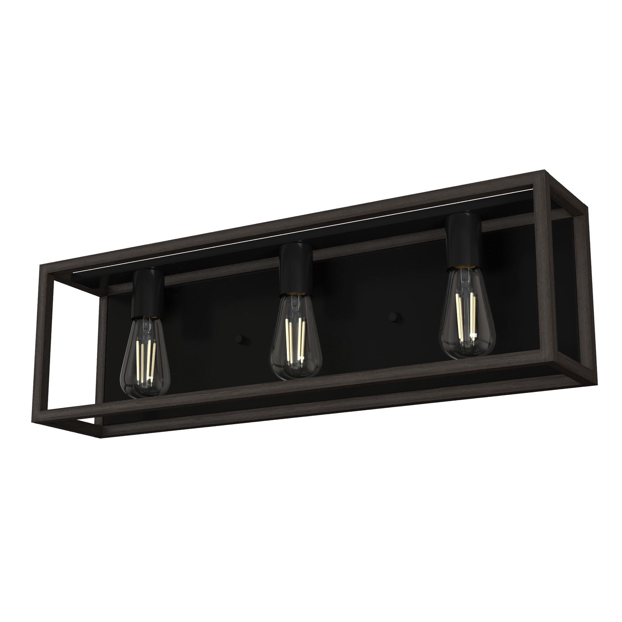 Hunter 19673 Squire Manor 5-in 3 -Light Matte Black Modern/contemporary Vanity light