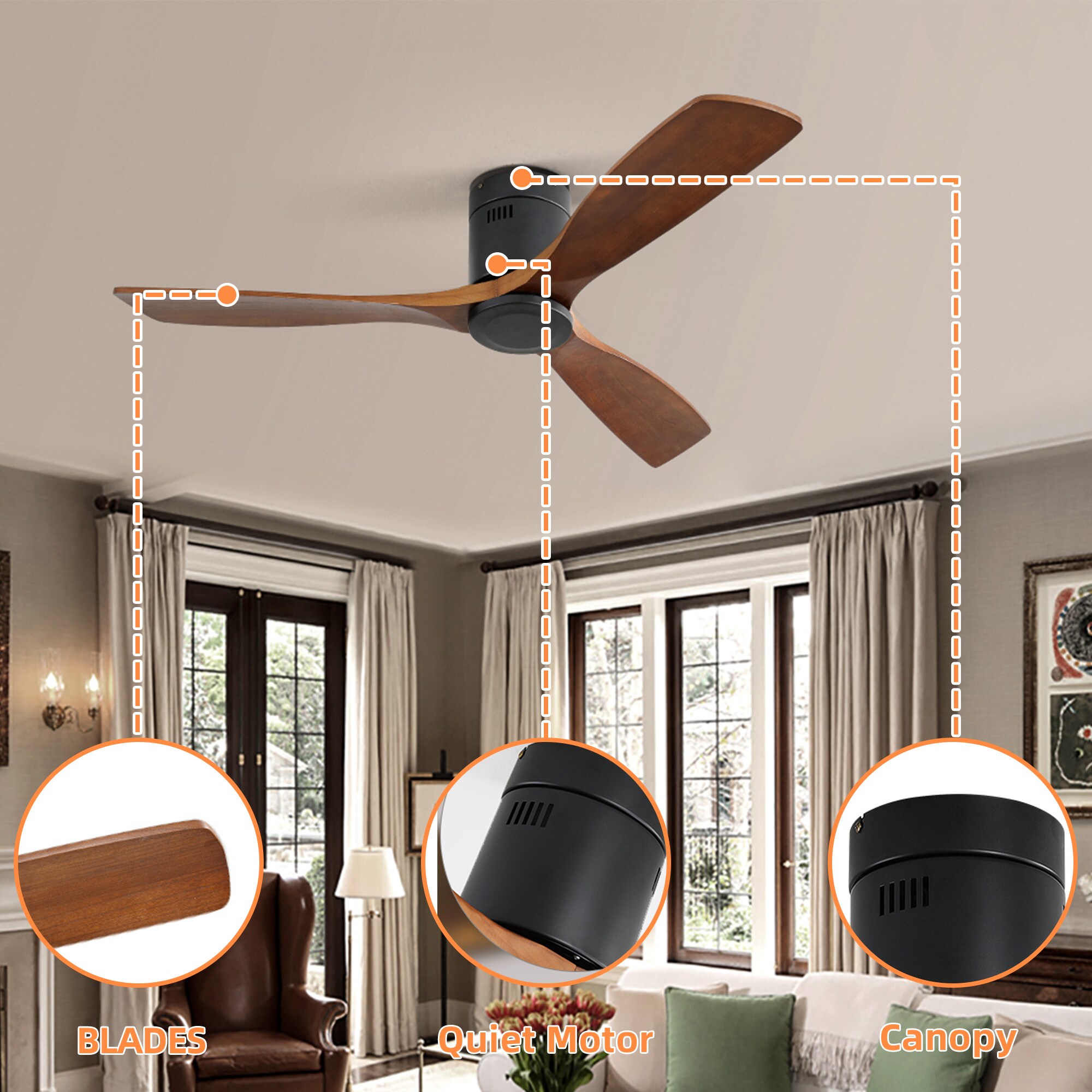 Cuschoice LWFQX-86-SPP Ceiling-Fans - View #4