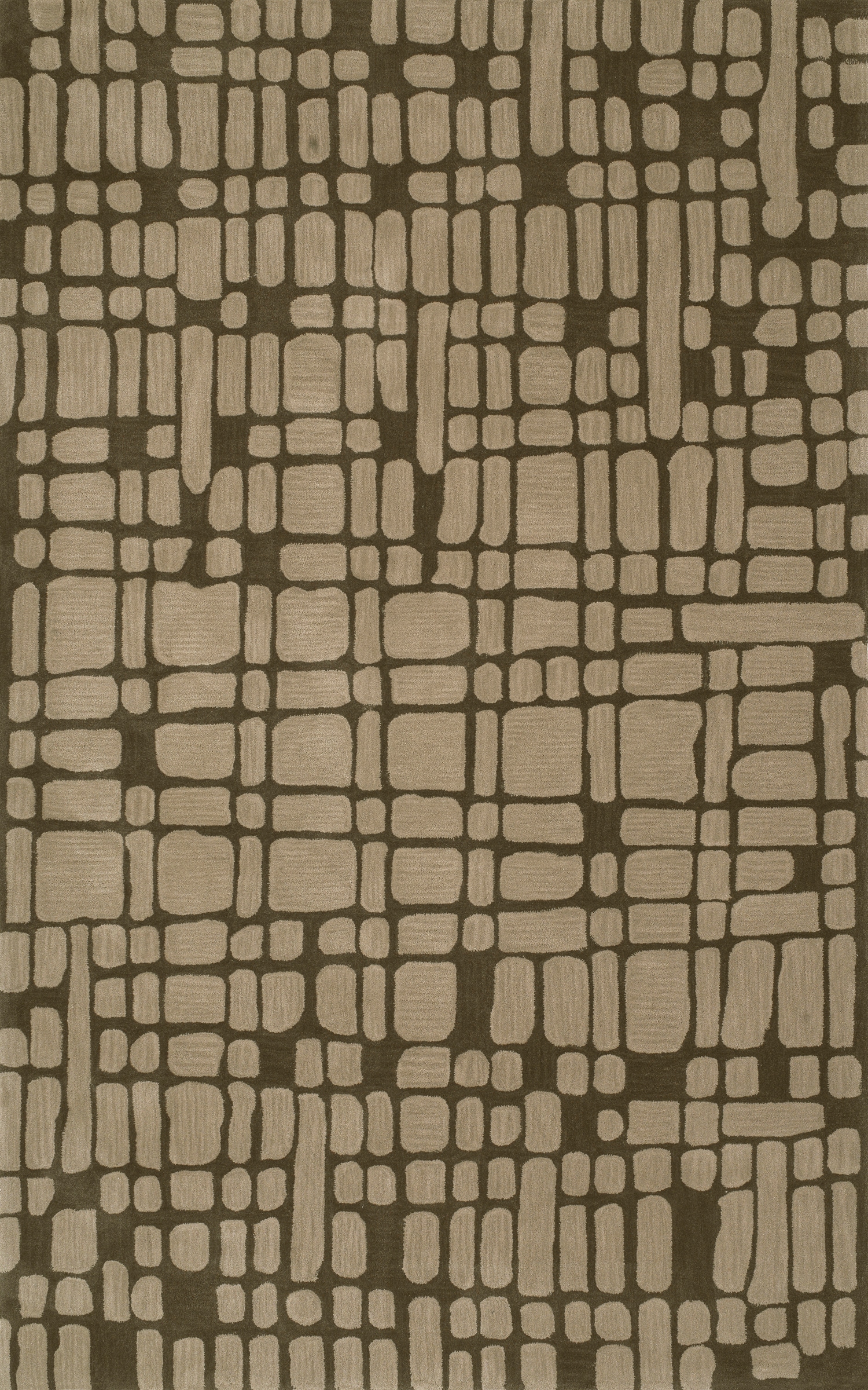 Addison Rugs OSTA11BR4X6 Taylor 4 x 6 (ft) Tufted Polyester Brown Rectangular Indoor Geometric Mid-Century Modern Area rug