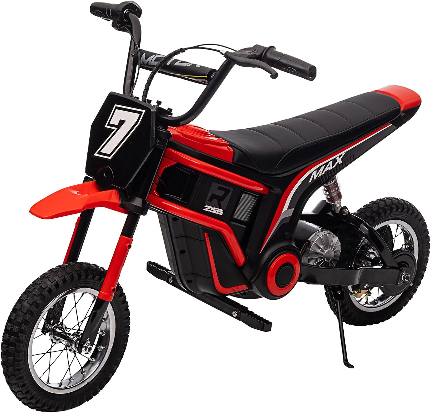 IdealHouse Electric Dirt Bike for Kids 8 to 12, 24V 350W Motorcycle with 2 Speed Modes